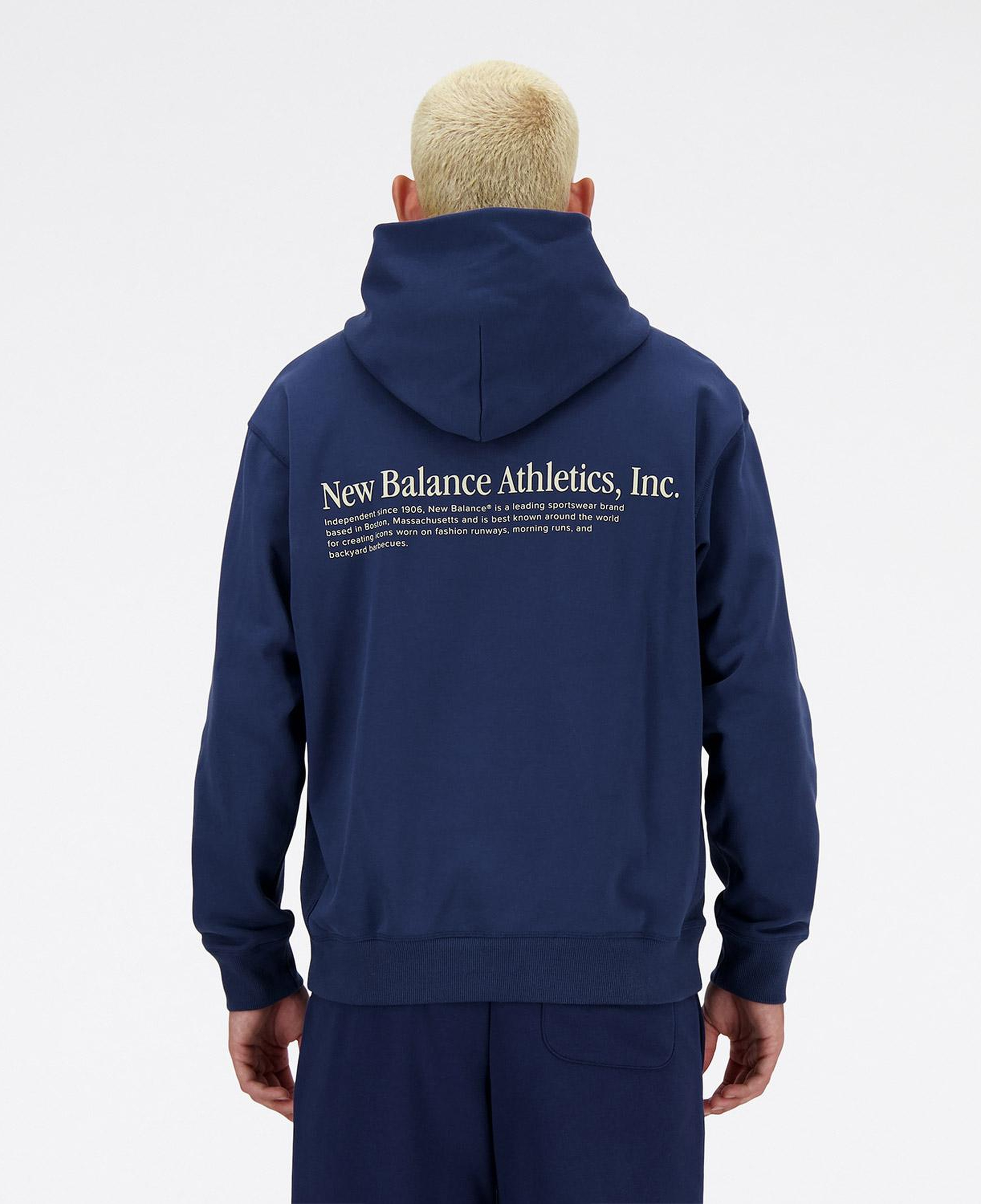 New Balance Athletics Embroidered Relaxed Lacivert Erkek Hoodie