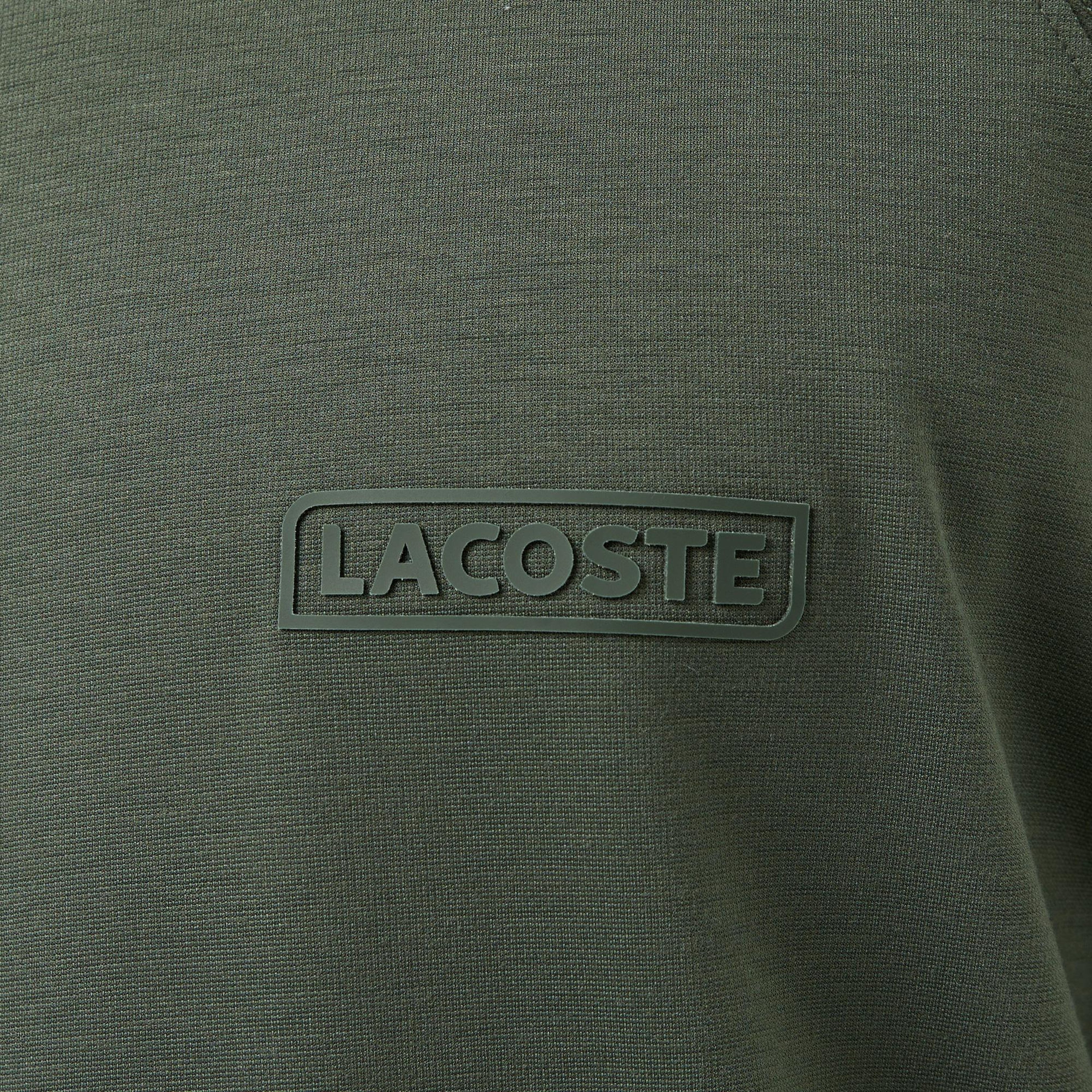 Erkek Oversize Fit Bisiklet Yaka Koyu Yeşil T-Shirt