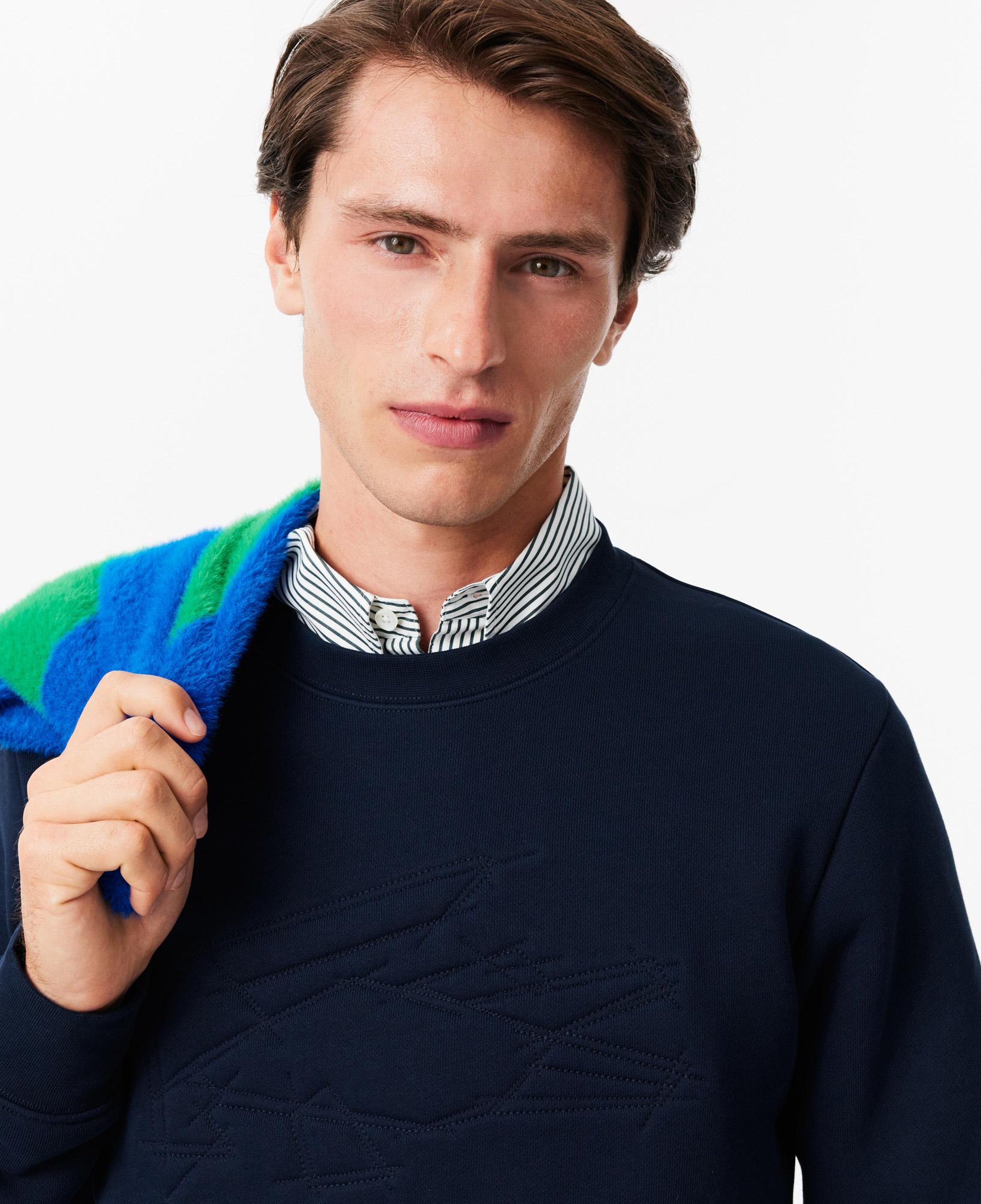 Erkek Classic Fit Bisiklet Yaka Lacivert Sweatshirt