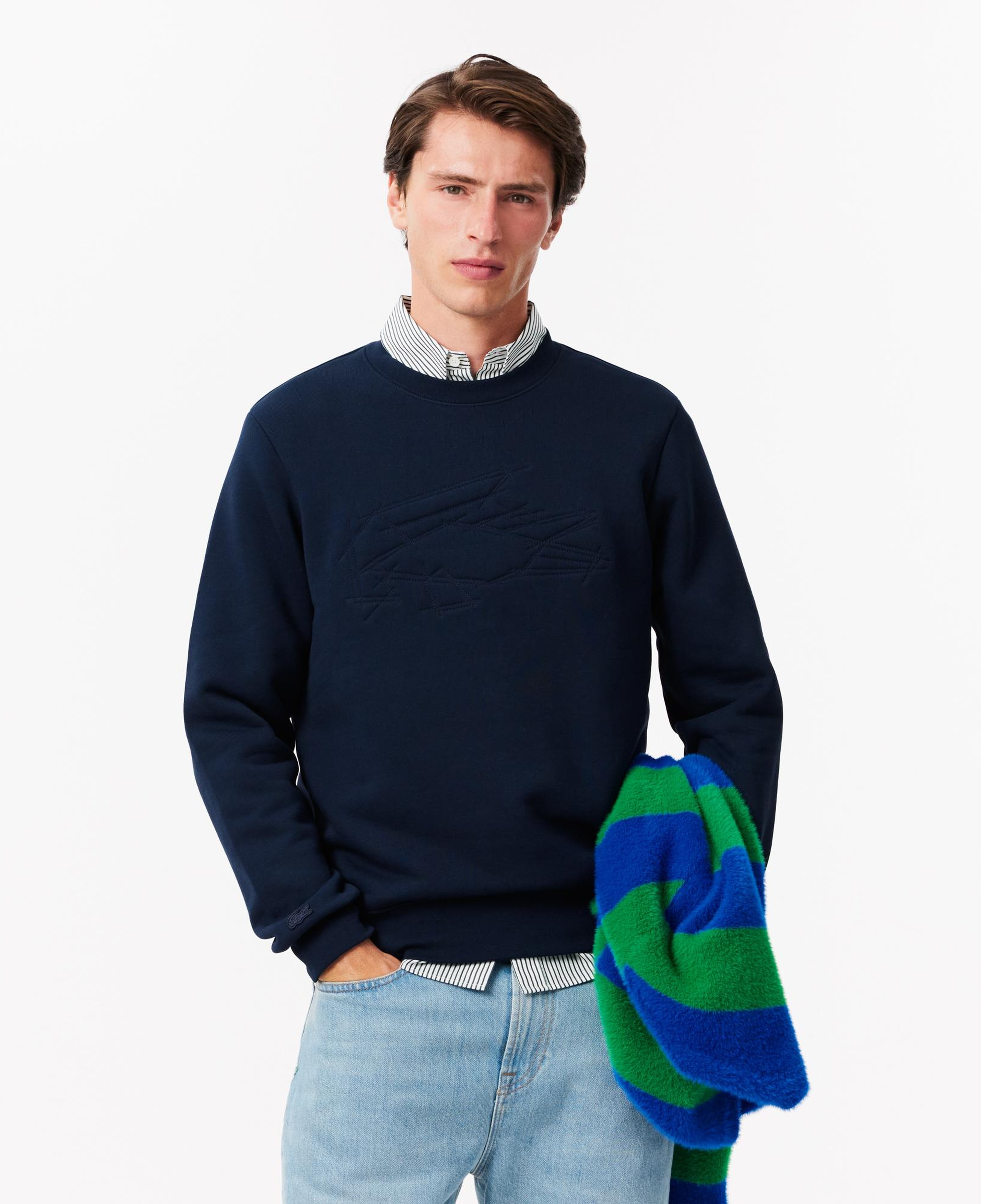 Erkek Classic Fit Bisiklet Yaka Lacivert Sweatshirt