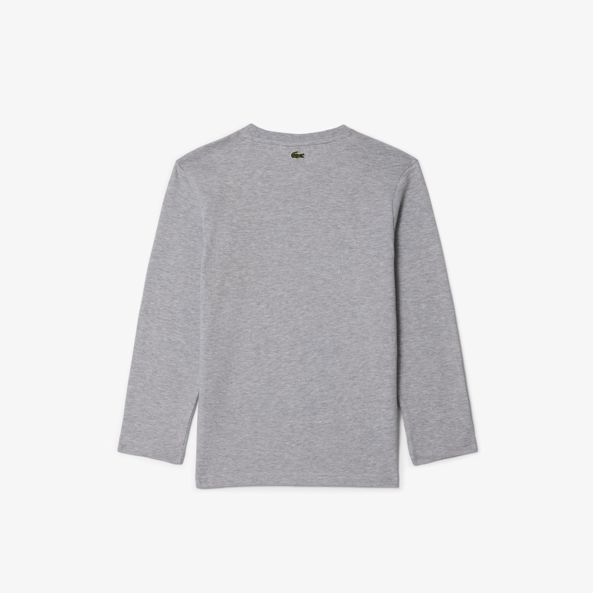 Lacoste Erkek Çocuk Baskılı Gri T-Shirt