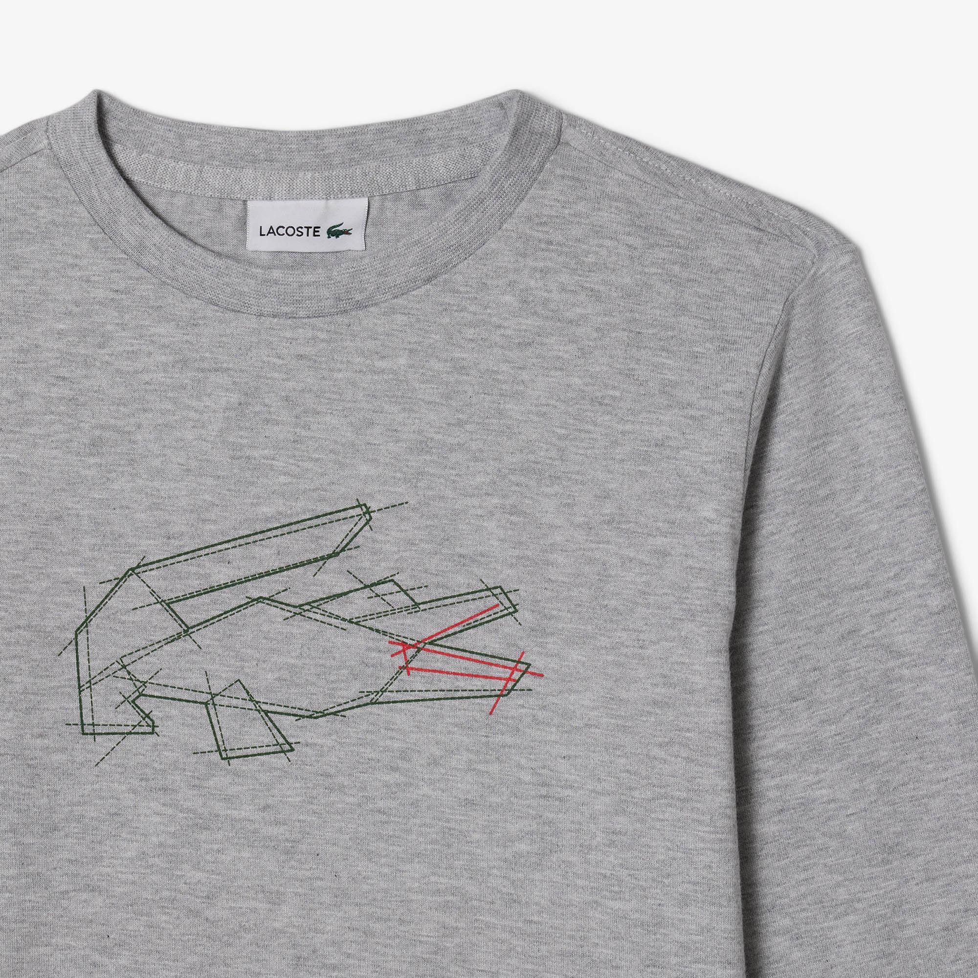 Lacoste Erkek Çocuk Baskılı Gri T-Shirt