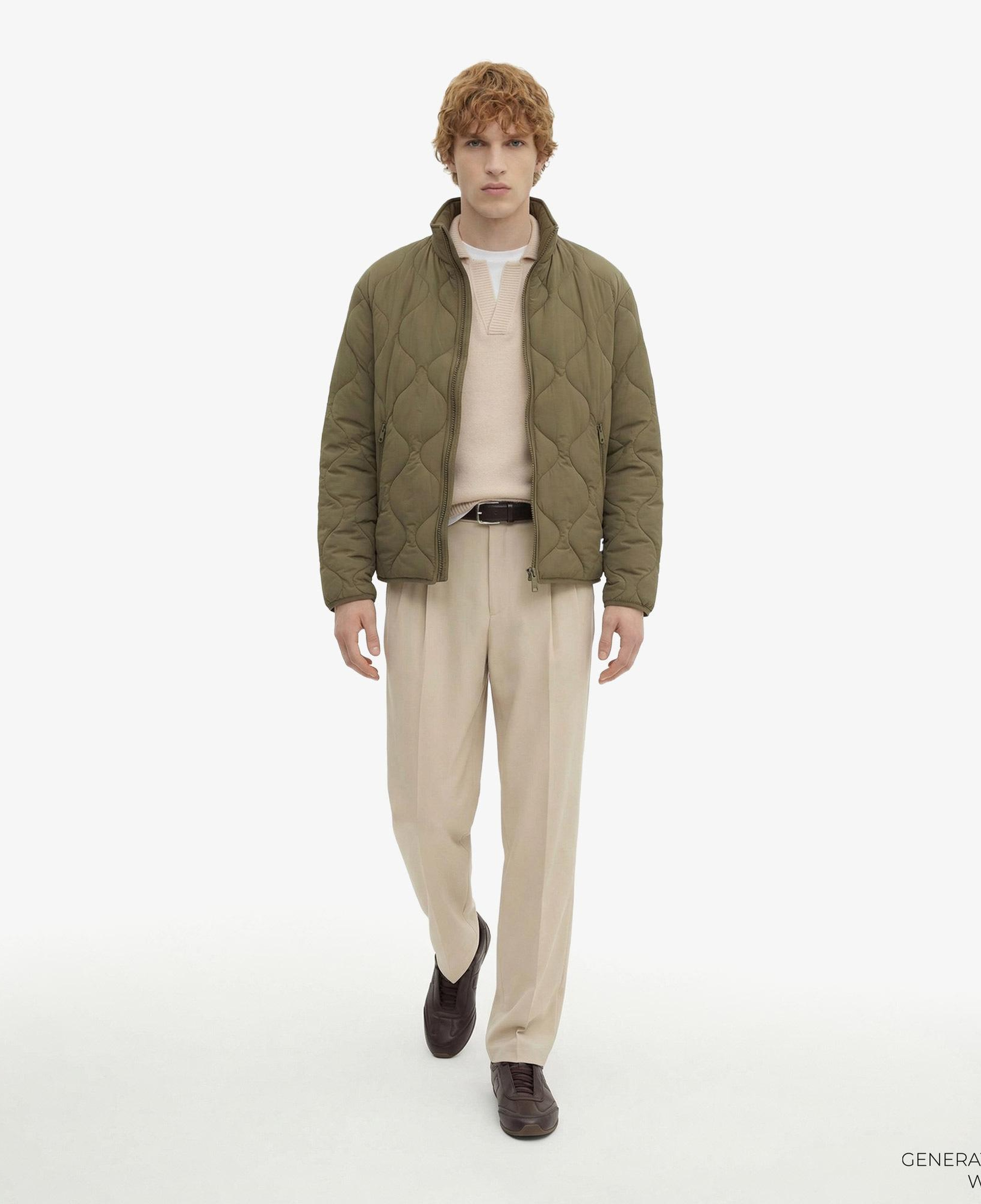 Hugo Boss Bodo Triple Stitching Erkek Yeşil Ceket