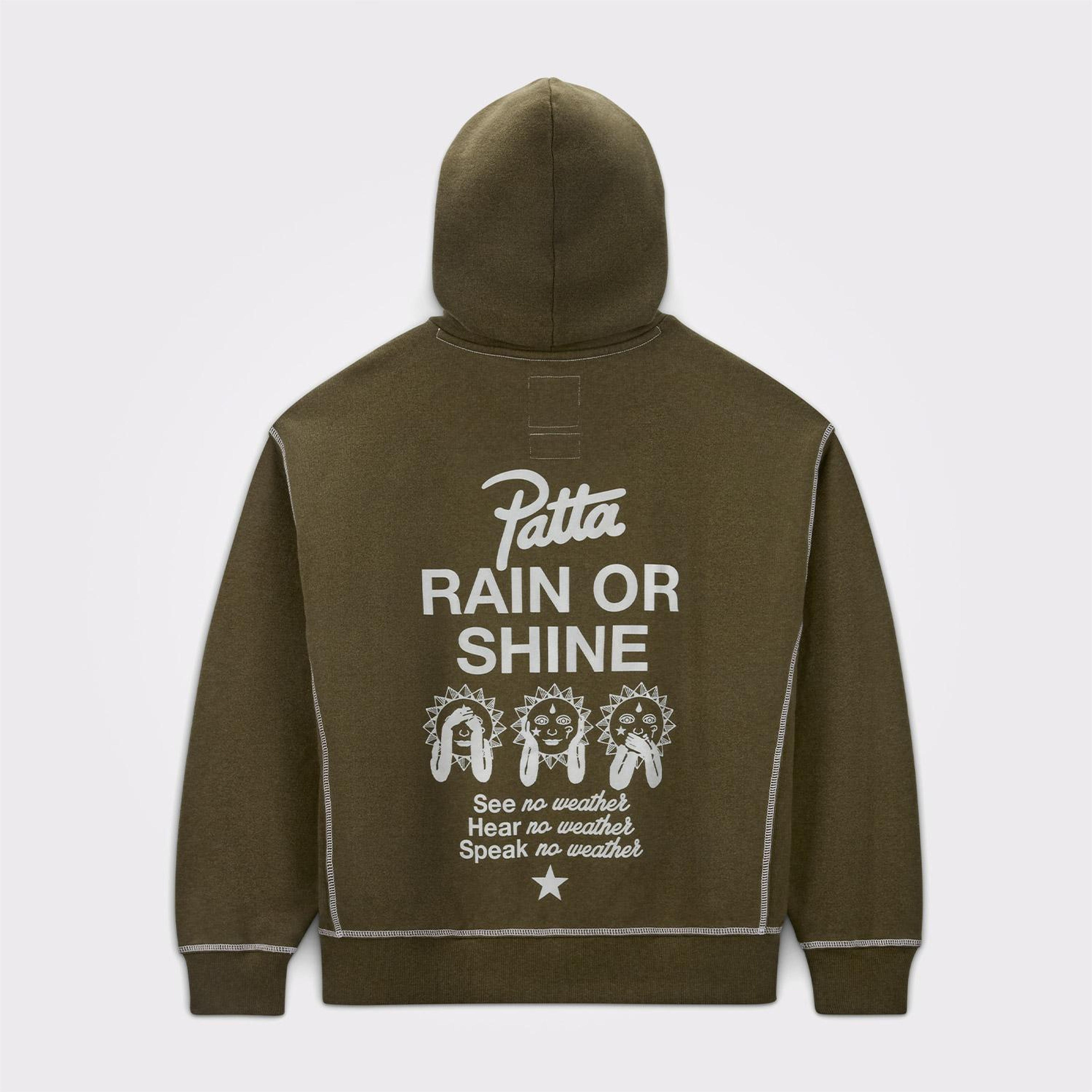 Converse Patta Nakışlı Unisex Haki Hoodie