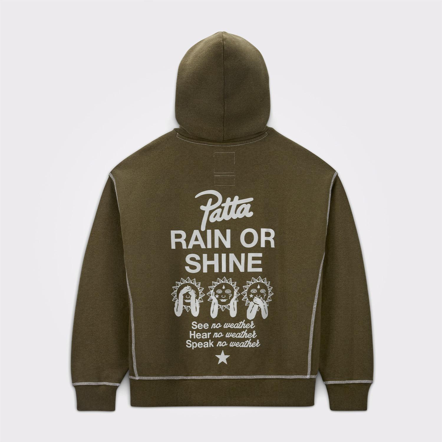 Converse Patta Nakışlı Unisex Haki Hoodie