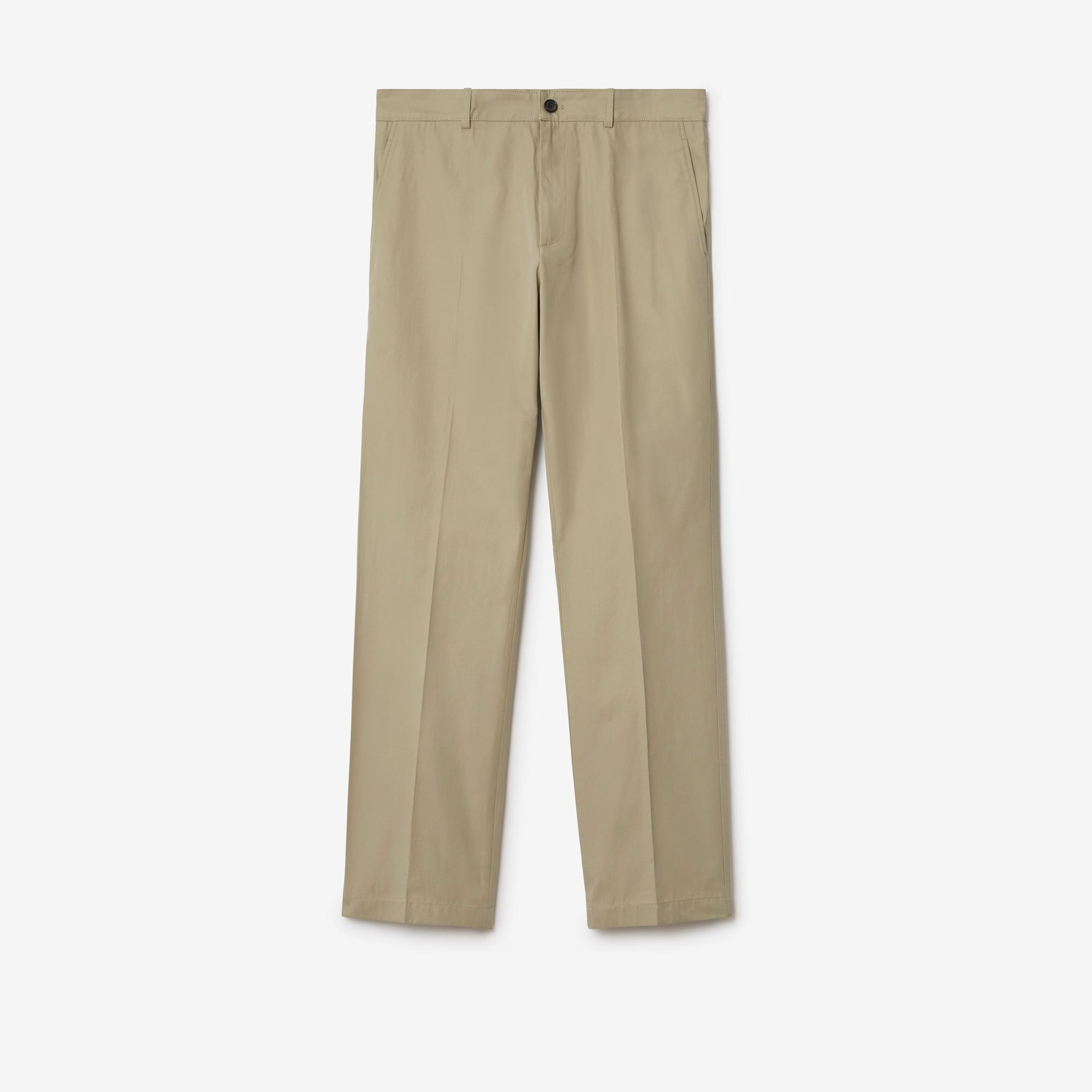 Burberry Pan Cotton Chinos Erkek Haki Pantolon