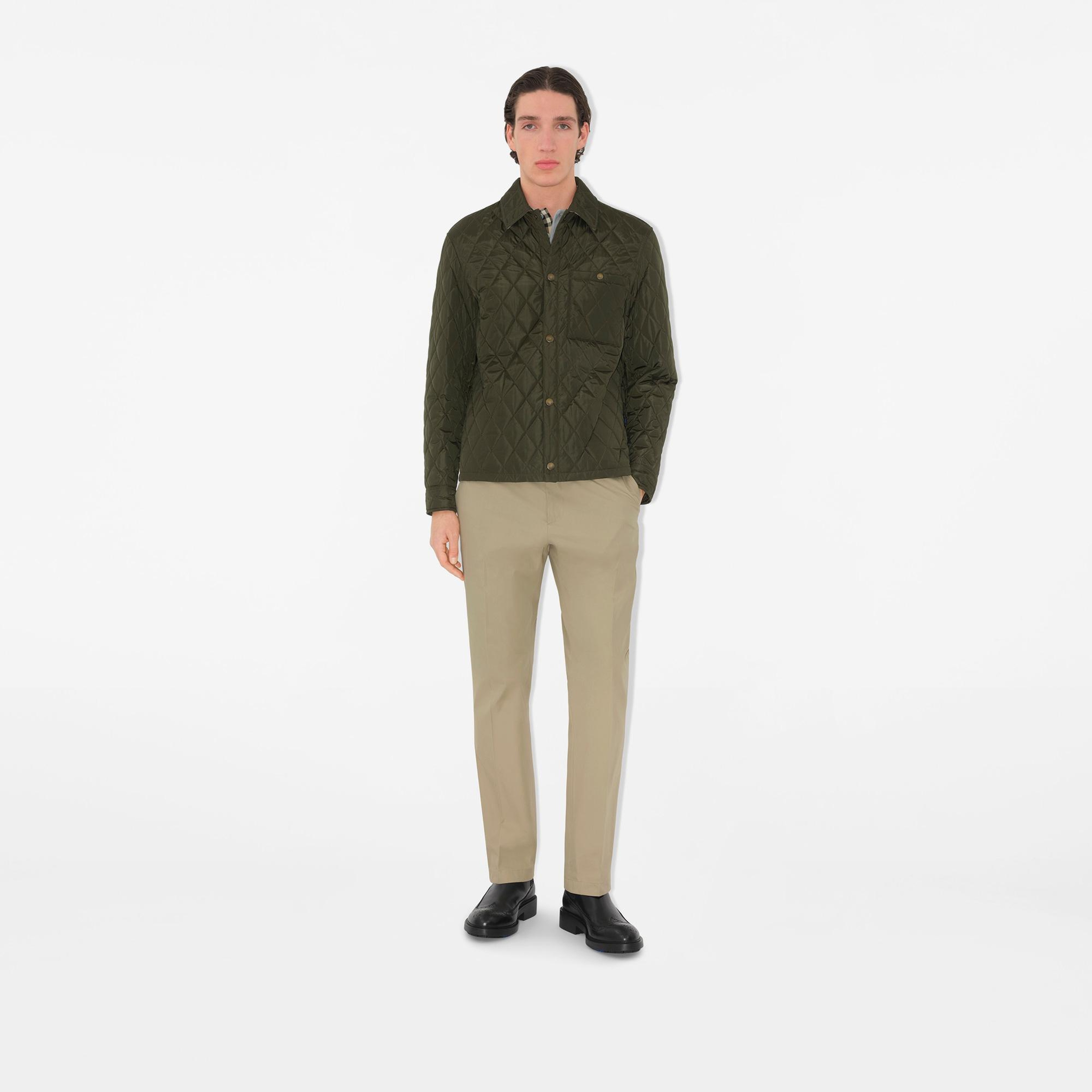 Burberry Pan Cotton Chinos Erkek Haki Pantolon