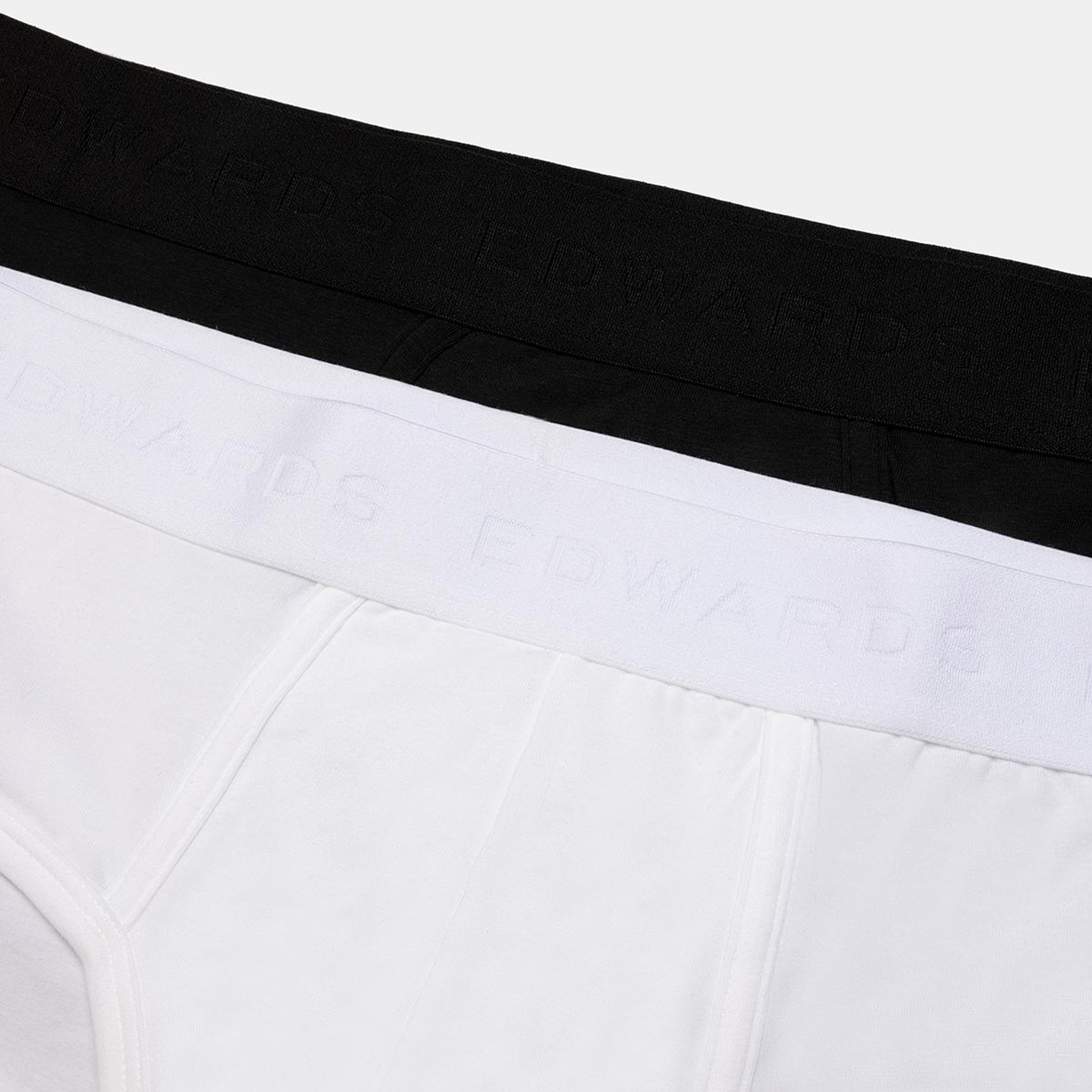 Erkek Siyah Organik Pamuklu Düz Renk Likralı Slip 2'li Paket Siyah&Beyaz
