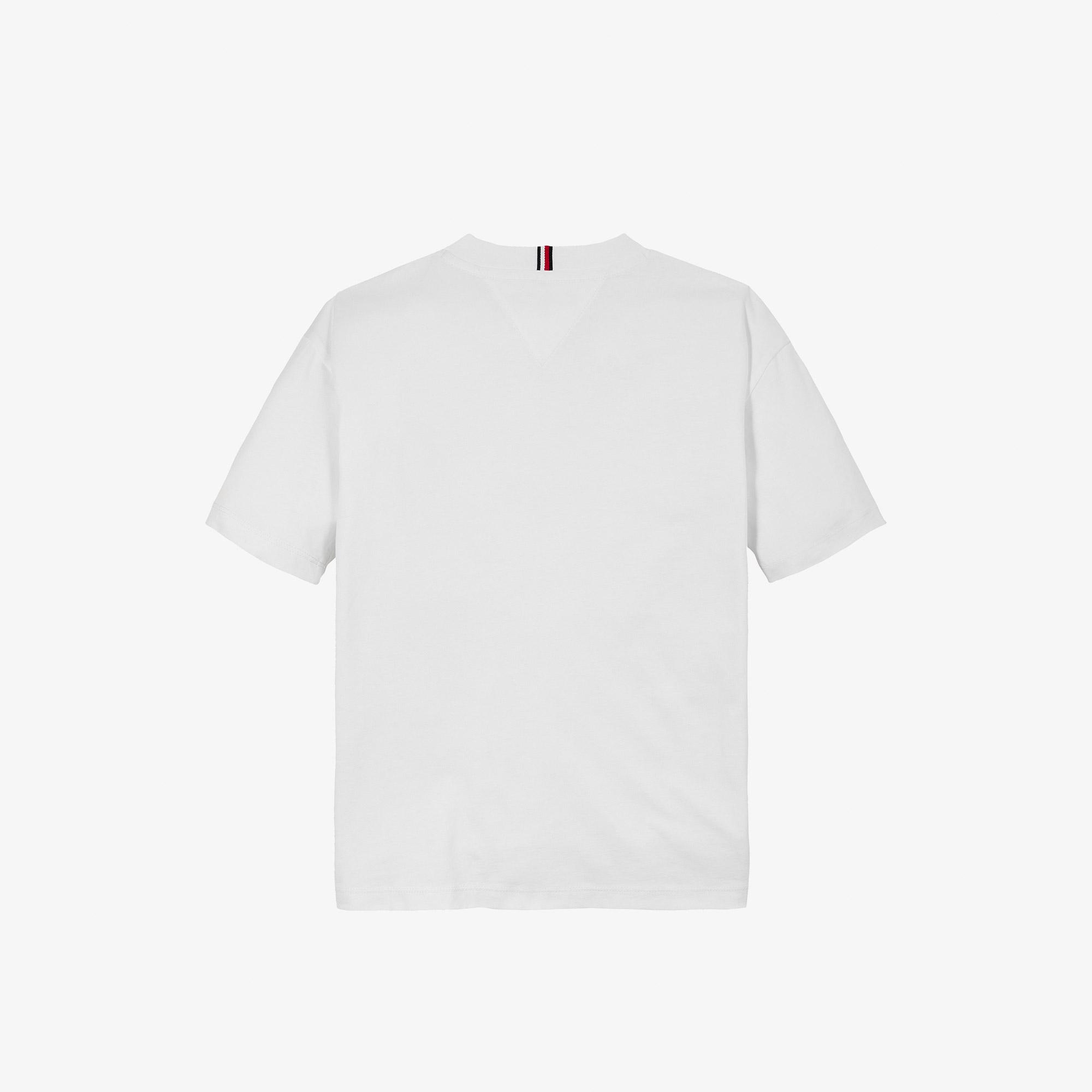 Tommy Jeans Flag Fresh Çocuk Beyaz T-Shirt