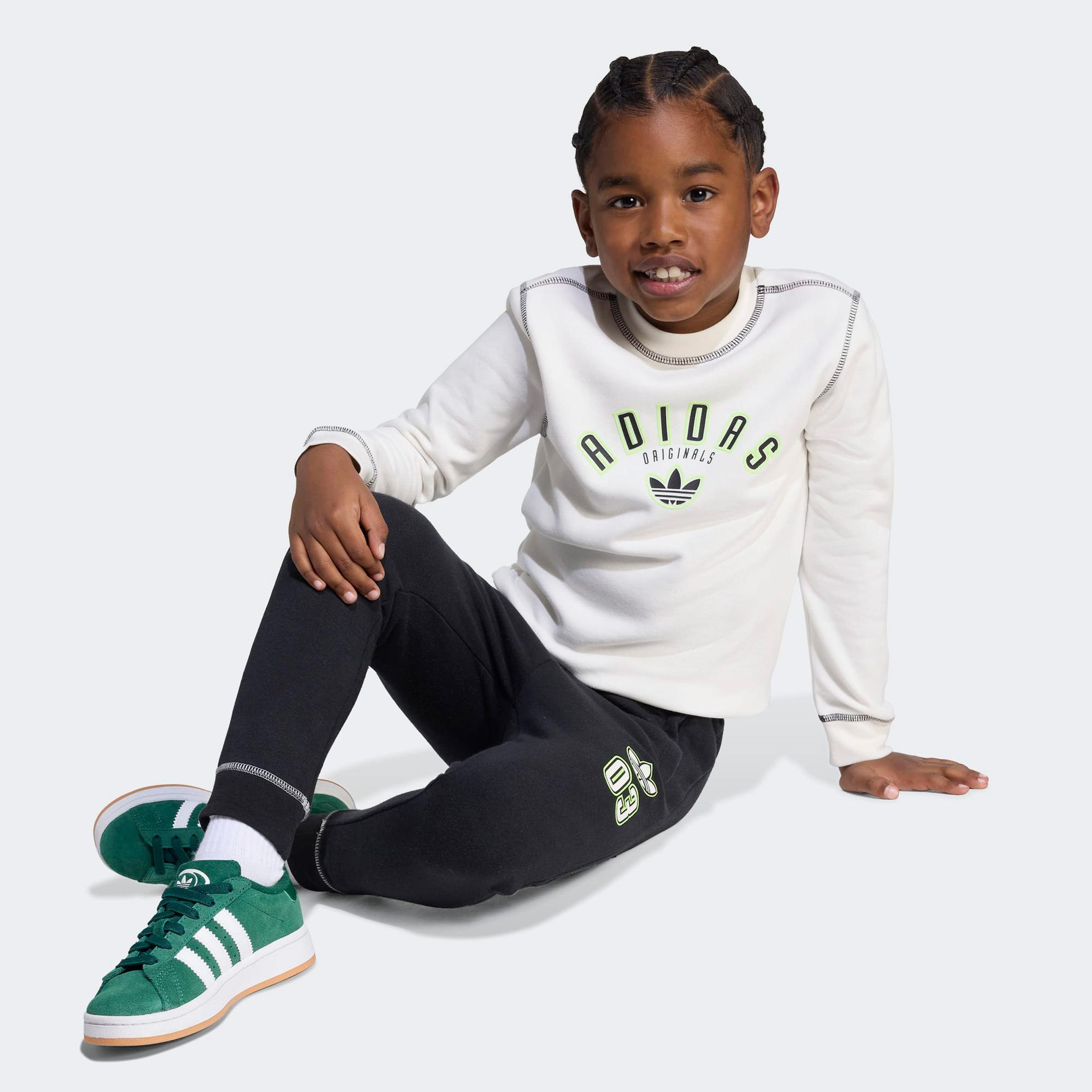adidas Cre Set Çocuk Beyaz Eşofman Takımı