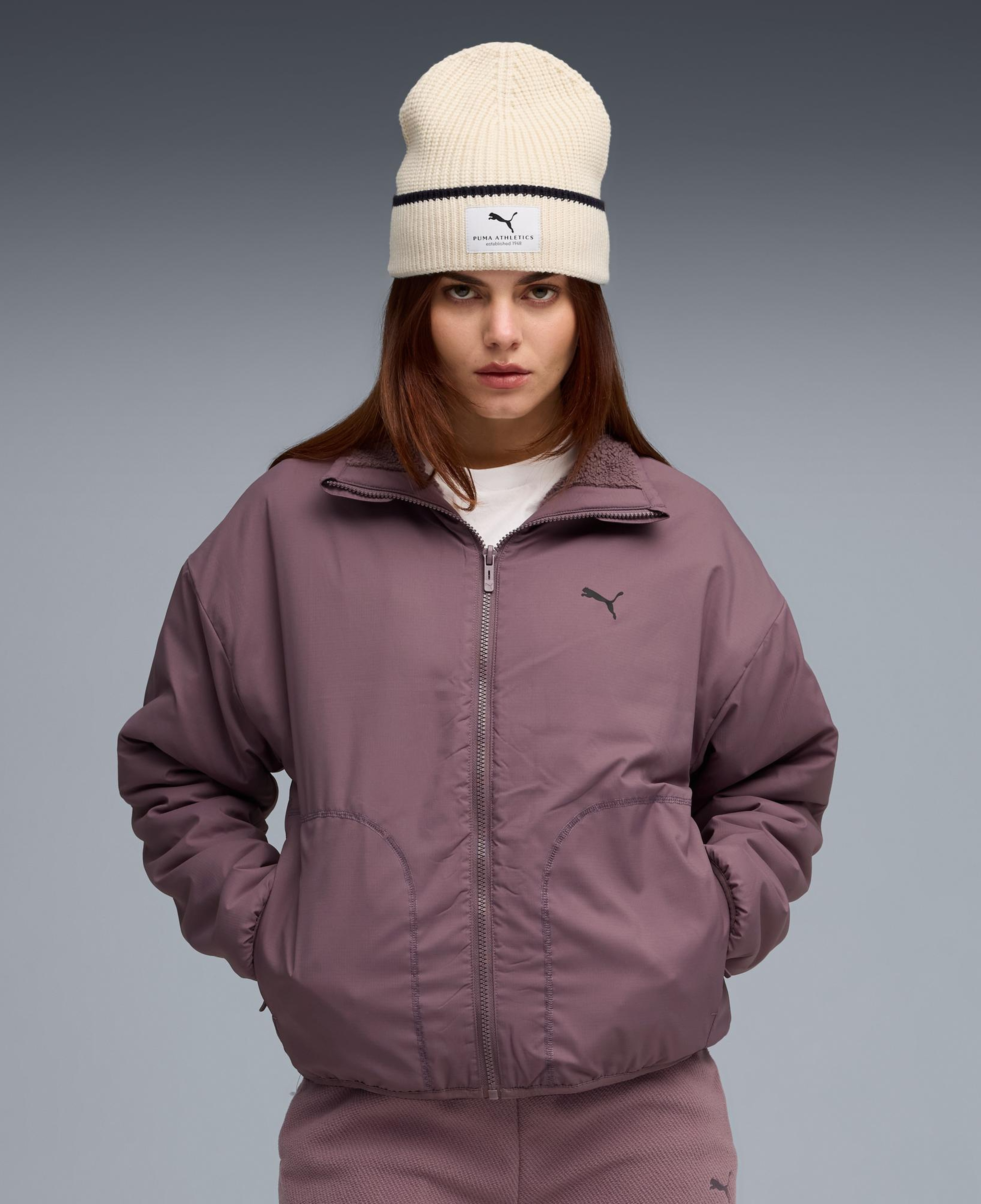 Puma Reversible Kadın Mor Ceket