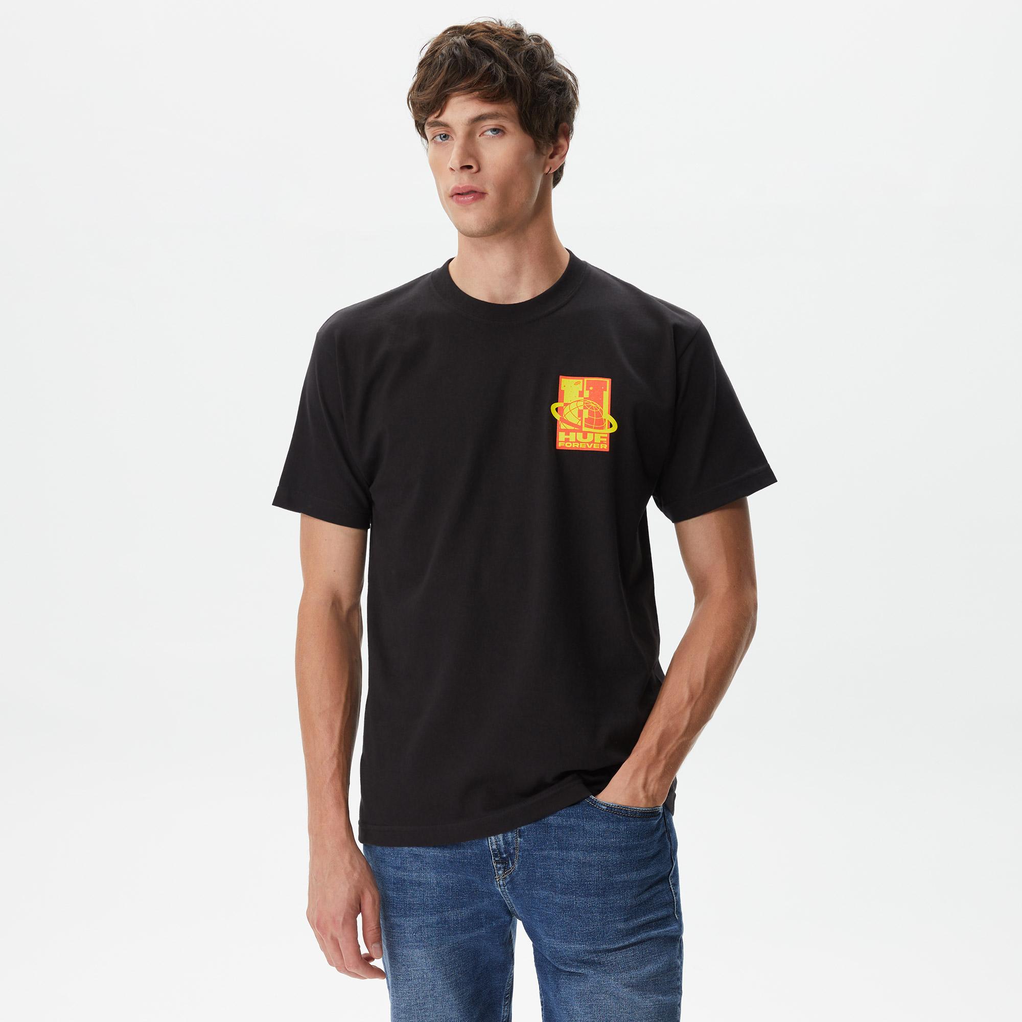 Huf Galaxywide Erkek Siyah T-Shirt
