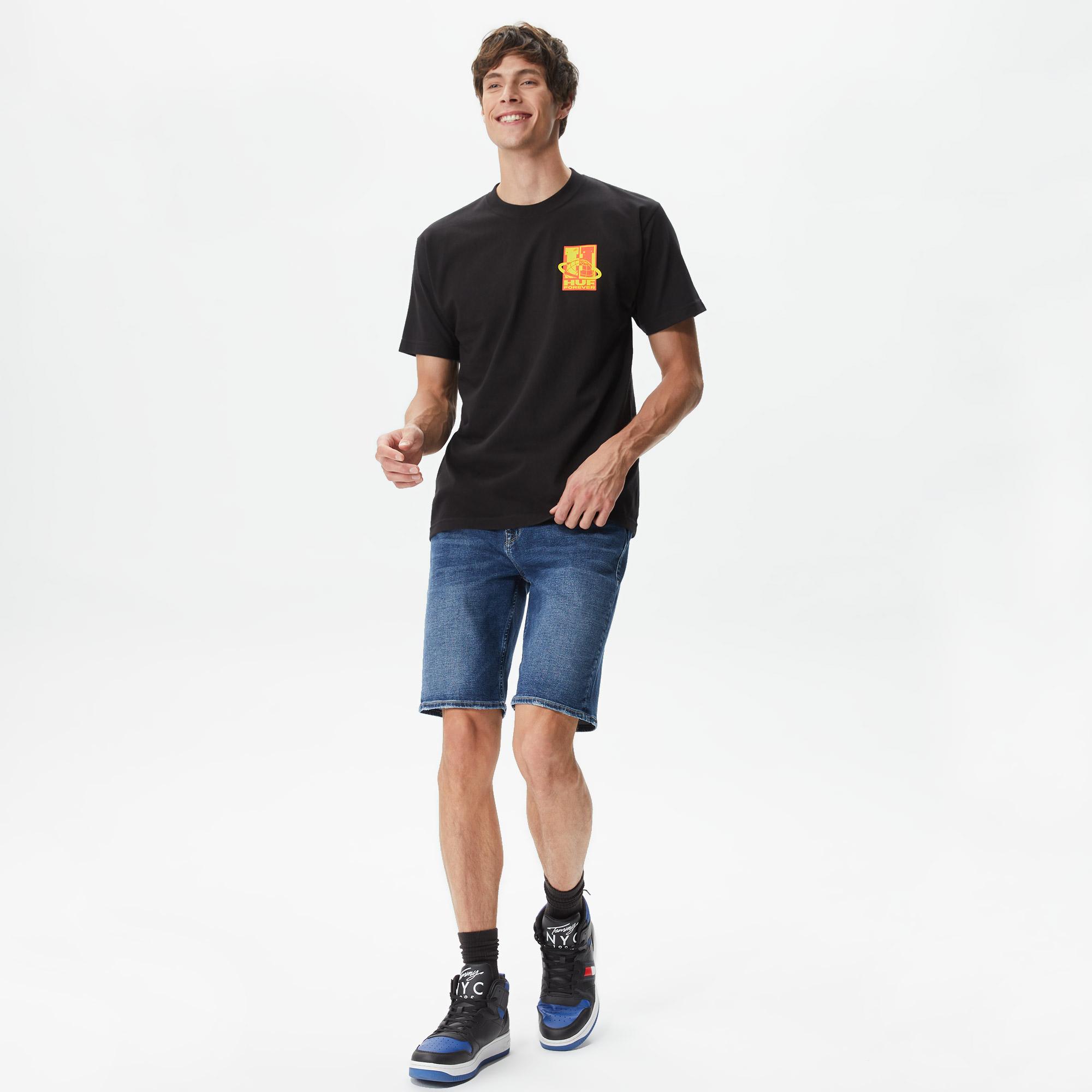 Huf Galaxywide Erkek Siyah T-Shirt
