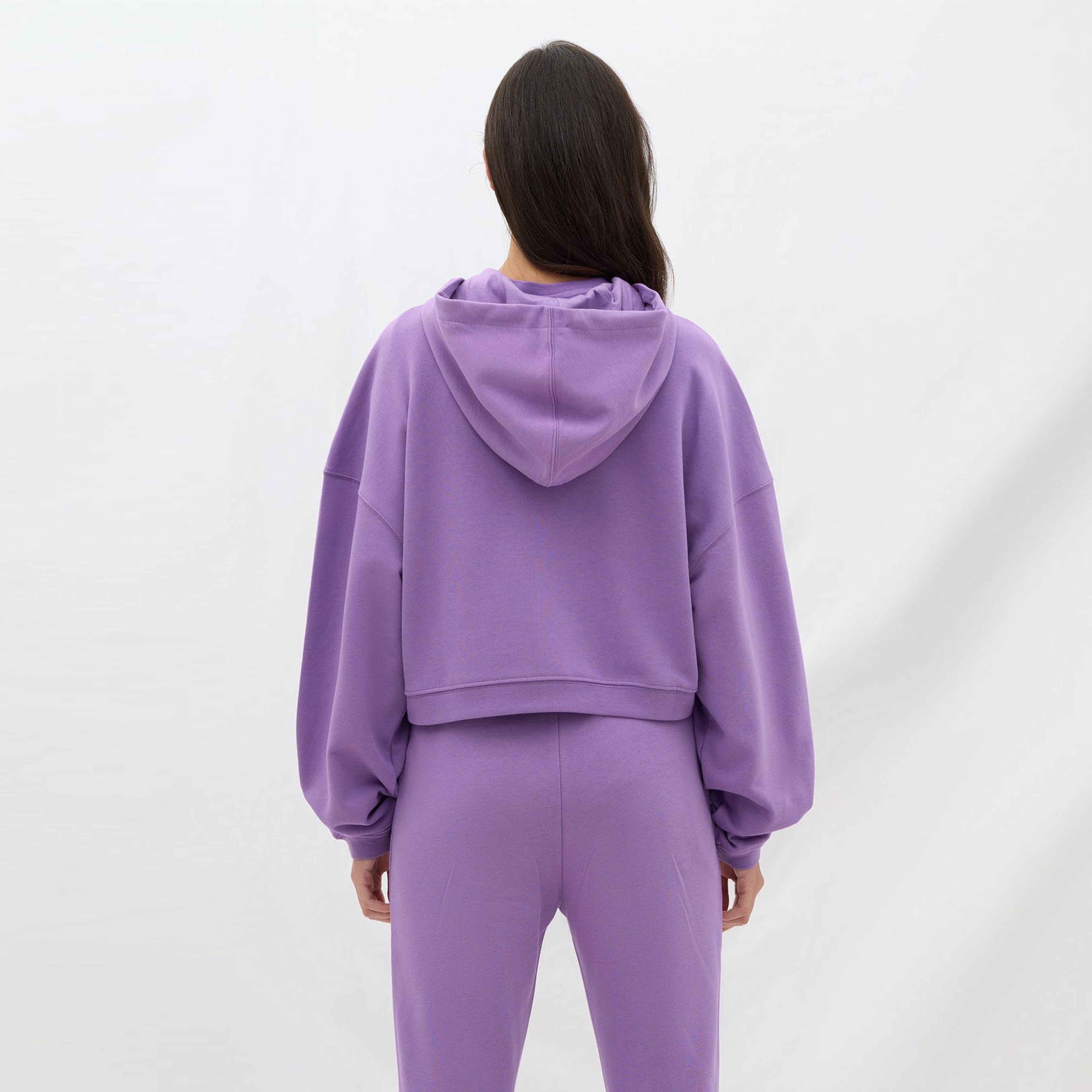 Les Benjamins Essential Kadın Mor Sweatshirt
