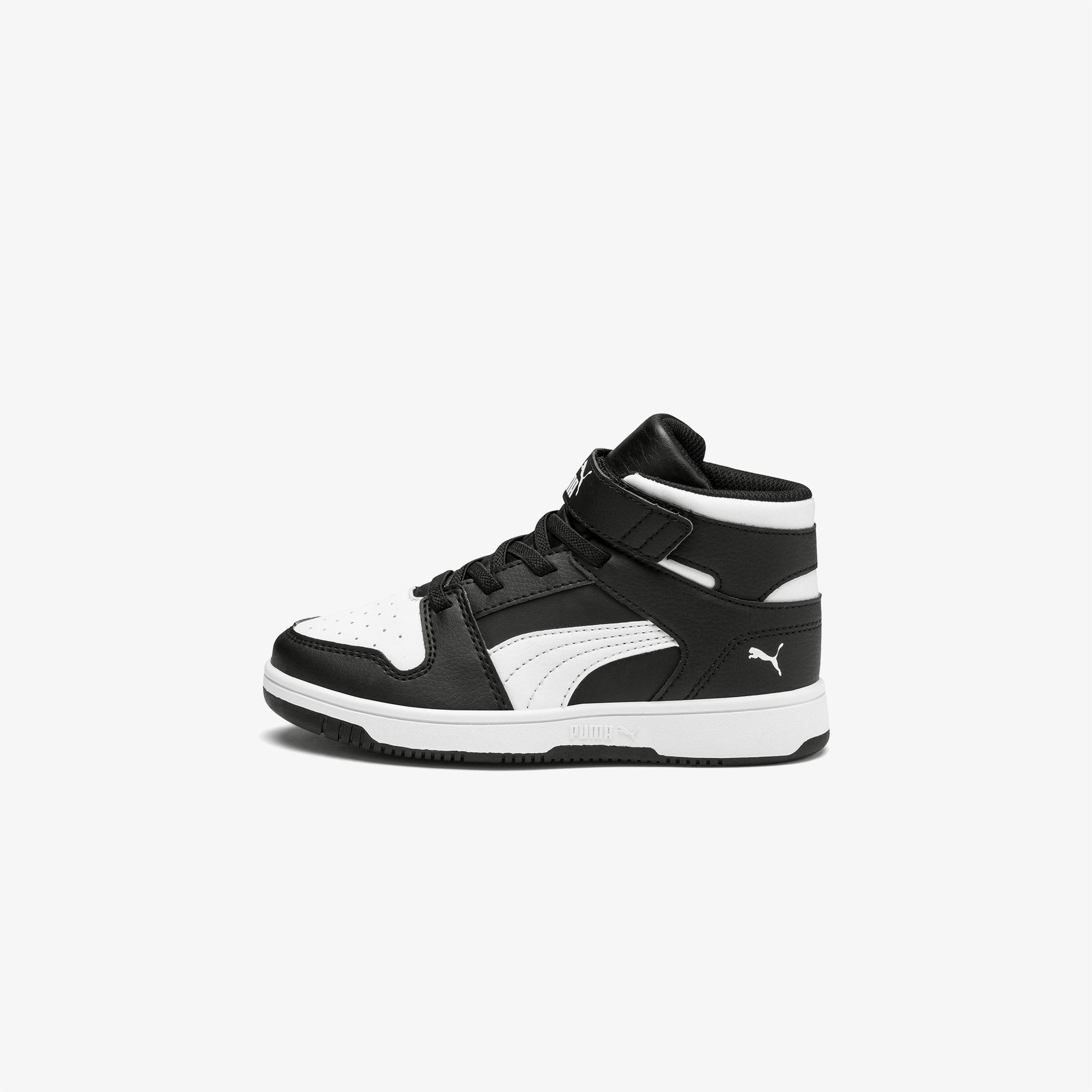 Puma Rebound Layup Çocuk Siyah/Beyaz Spor Ayakkabı