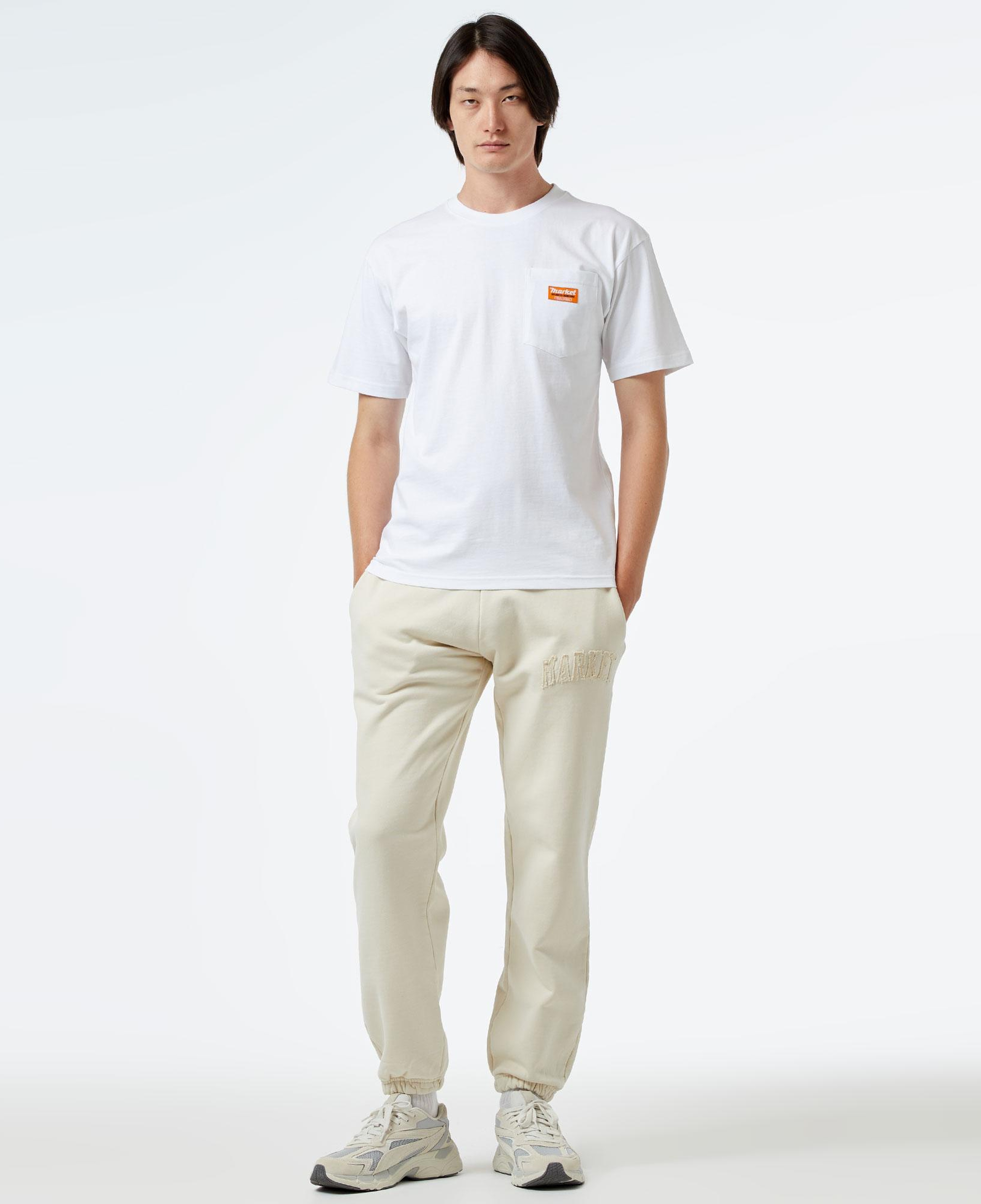 Market Hardware Pocket Erkek Beyaz T-Shirt