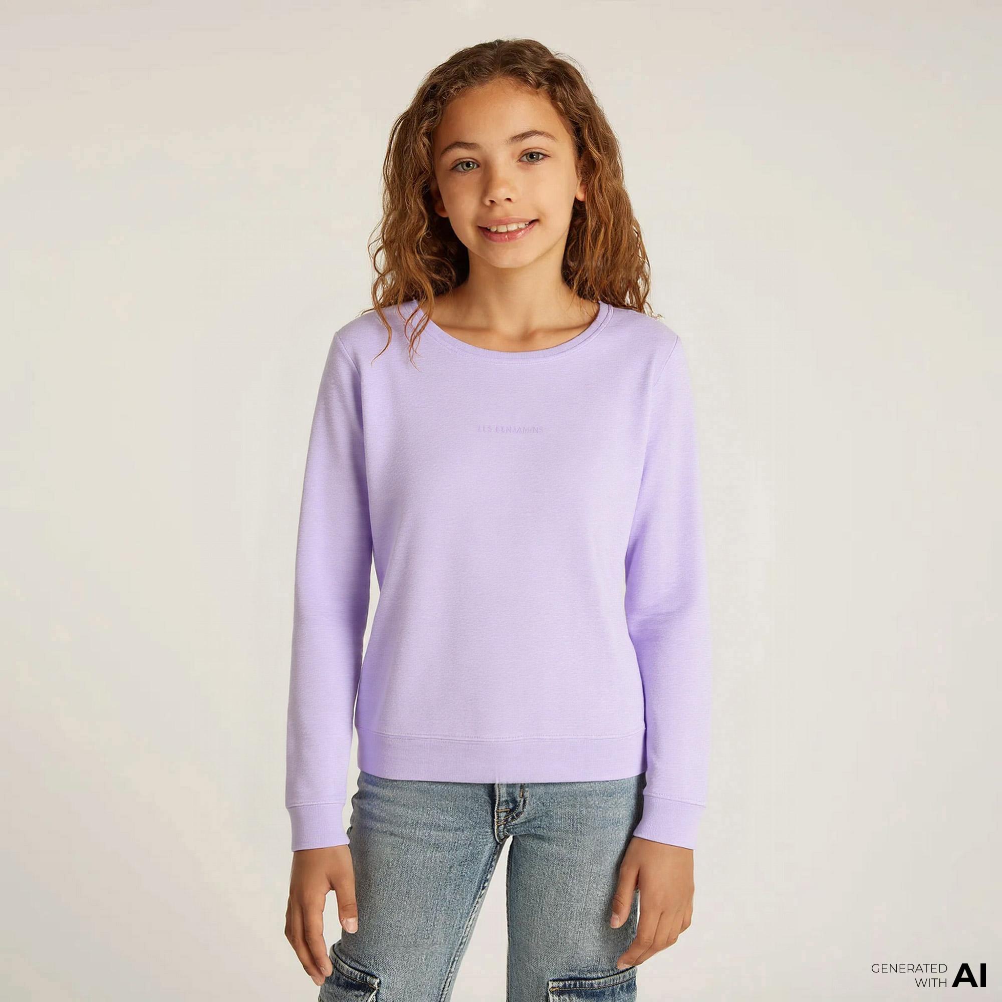 Les Benjamins Essential Çocuk Mor Sweatshirt