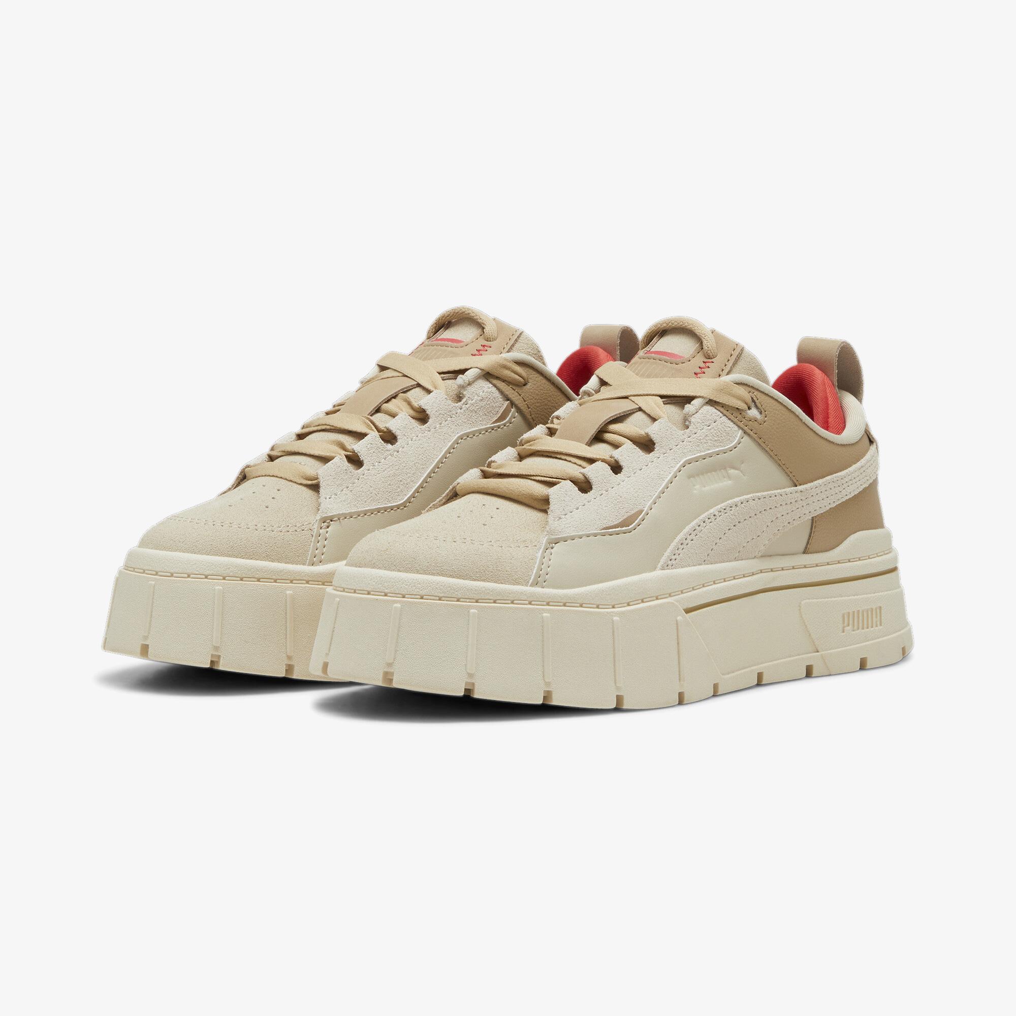 Puma Mayze Stack Xpl No Filter Kadın Krem Spor Ayakkabı