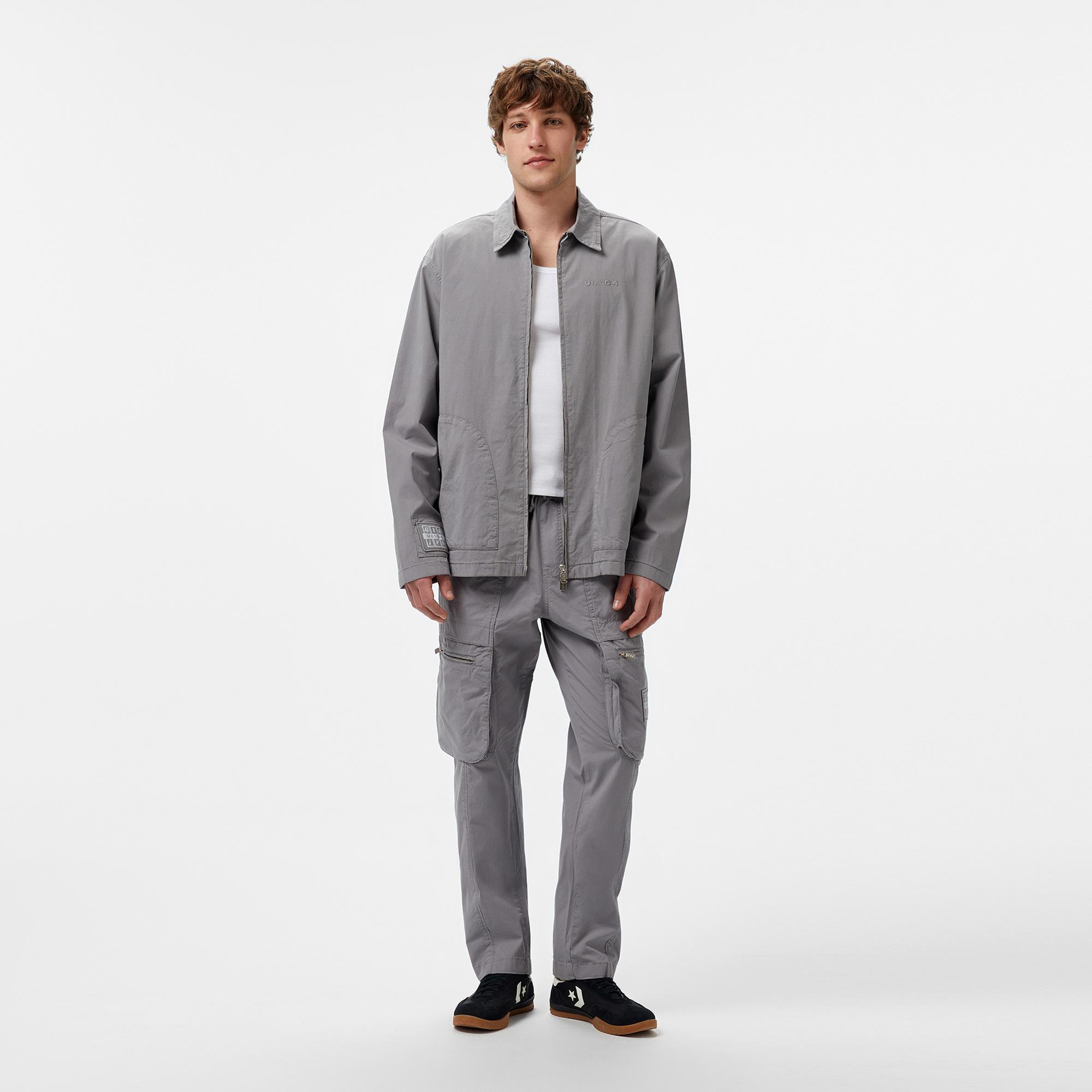UNITED4 Oversize Erkek Gri Mont