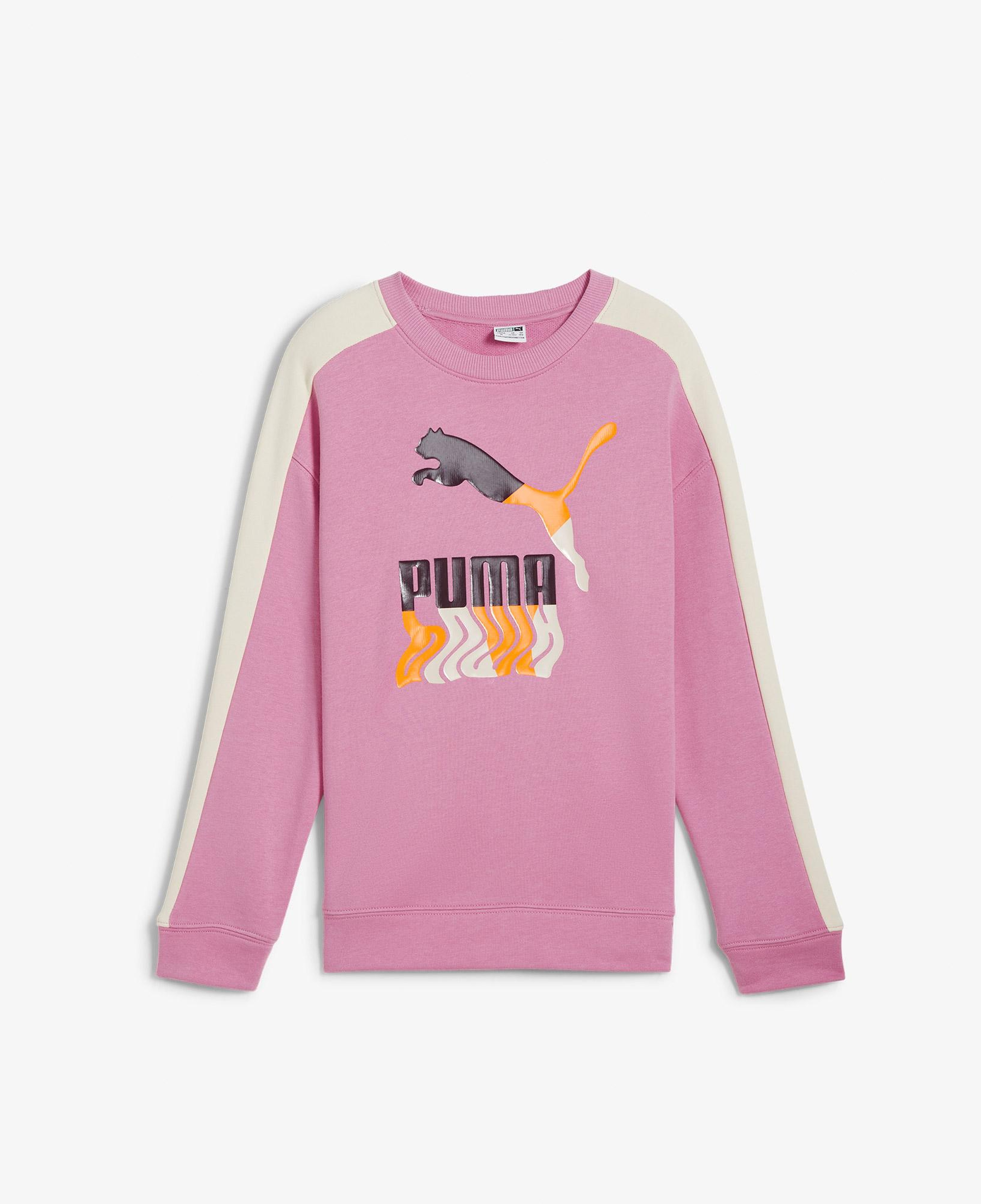 Puma T7 Crew Tr Çocuk Pembe Sweatshirt