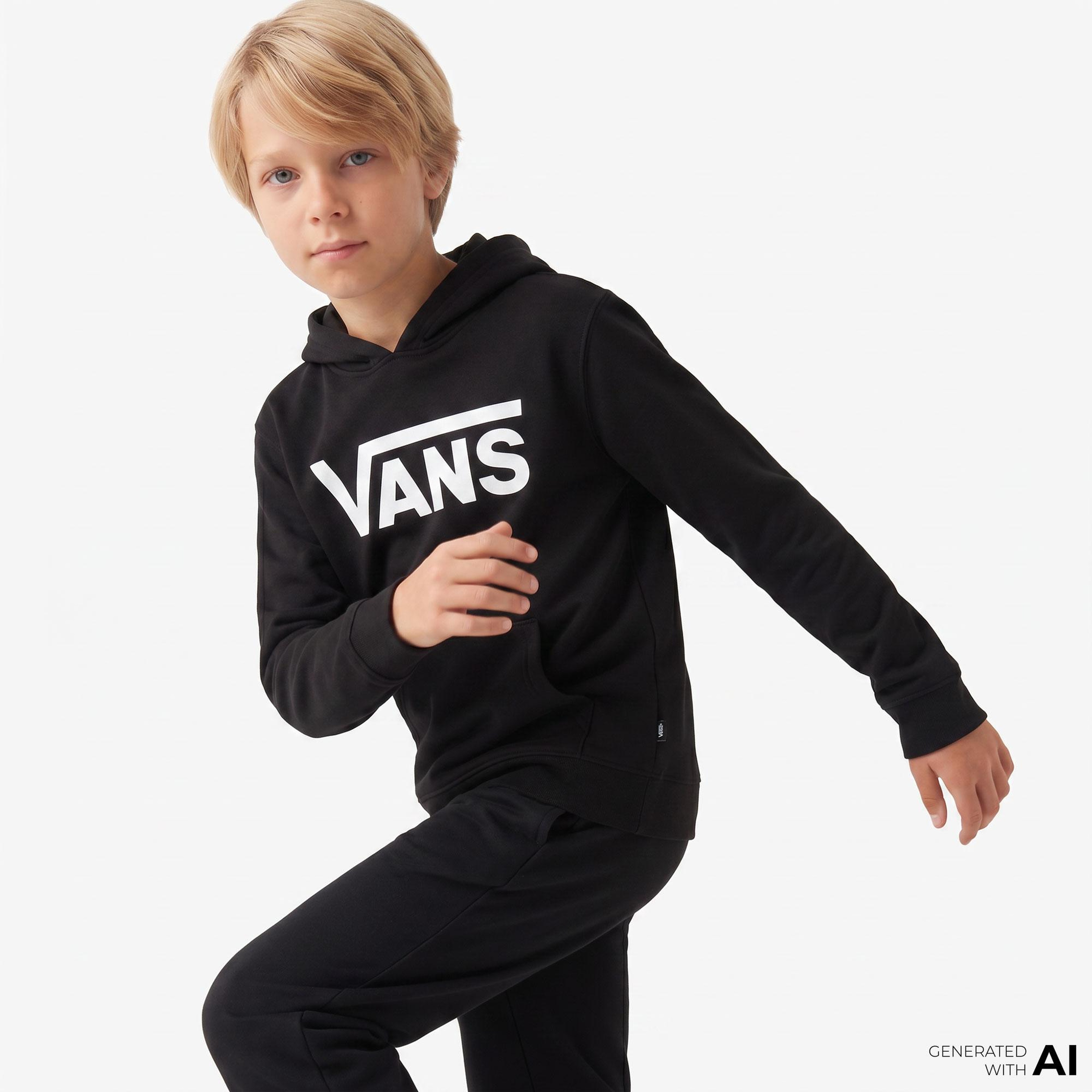 Vans Classic Kids Po Çocuk Siyah Sweatshirt