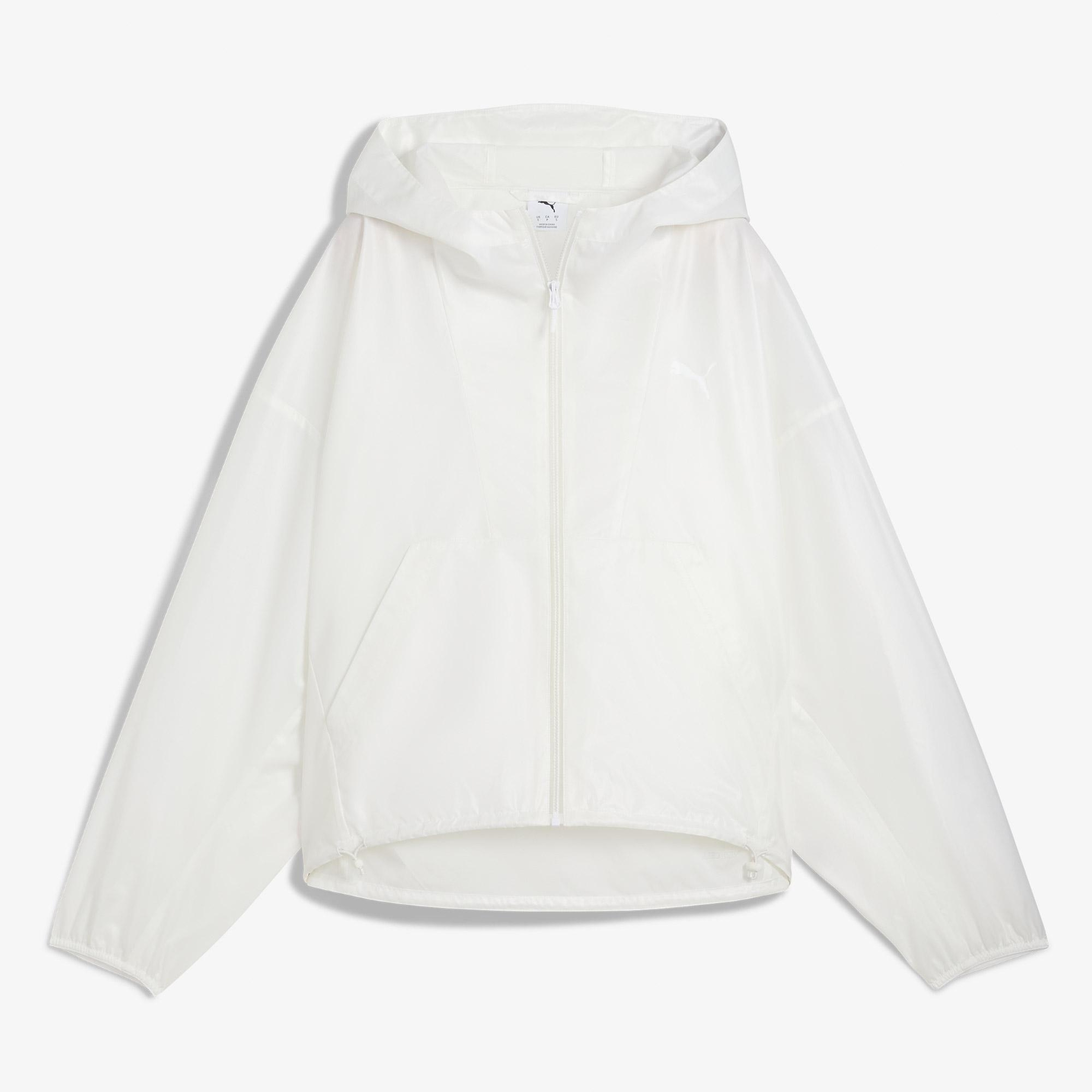 Puma Wardrobe Essentials Oversized Kadın Beyaz Rüzgarlık