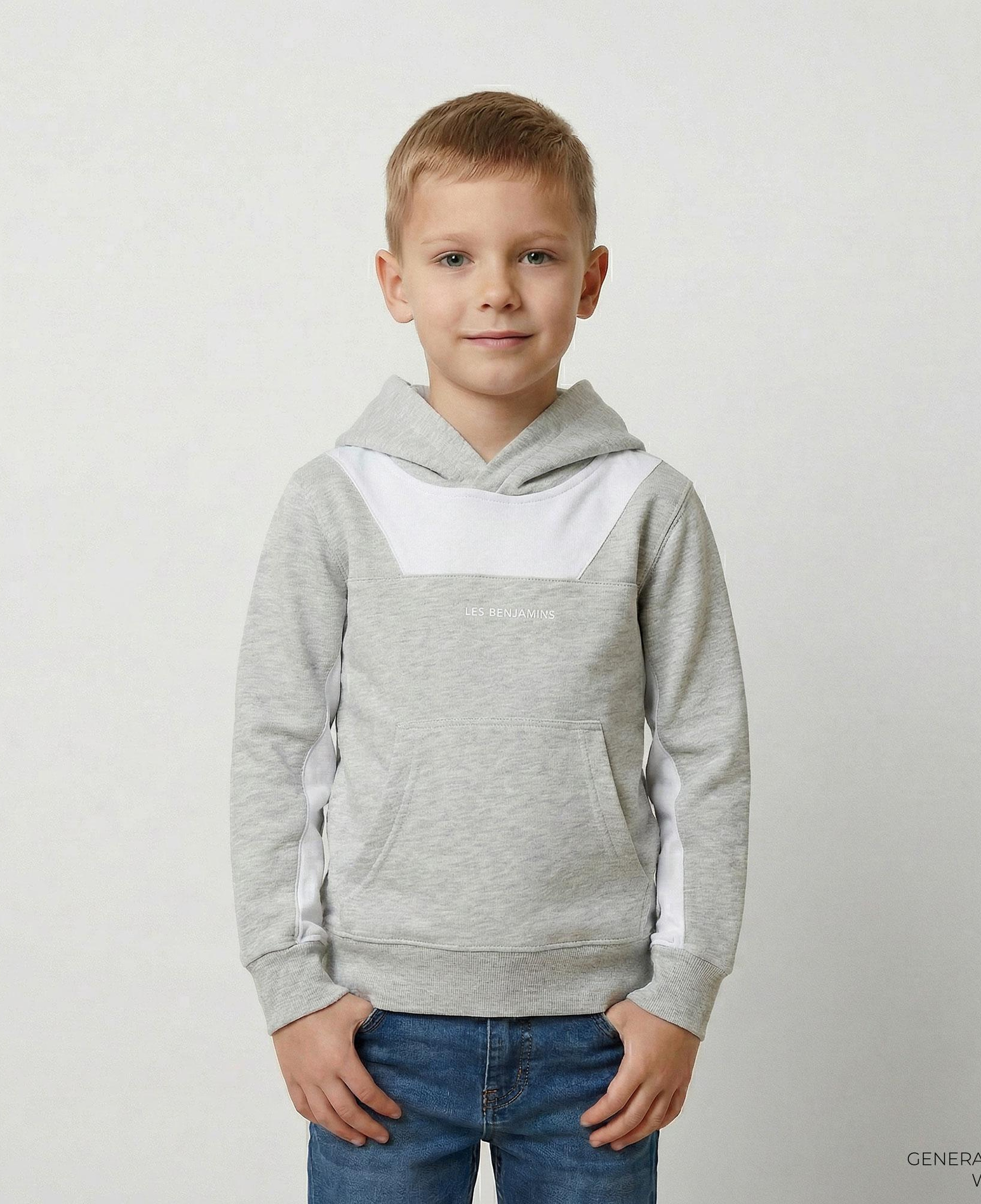 Les Benjamins 403 Çocuk Gri Hoodie
