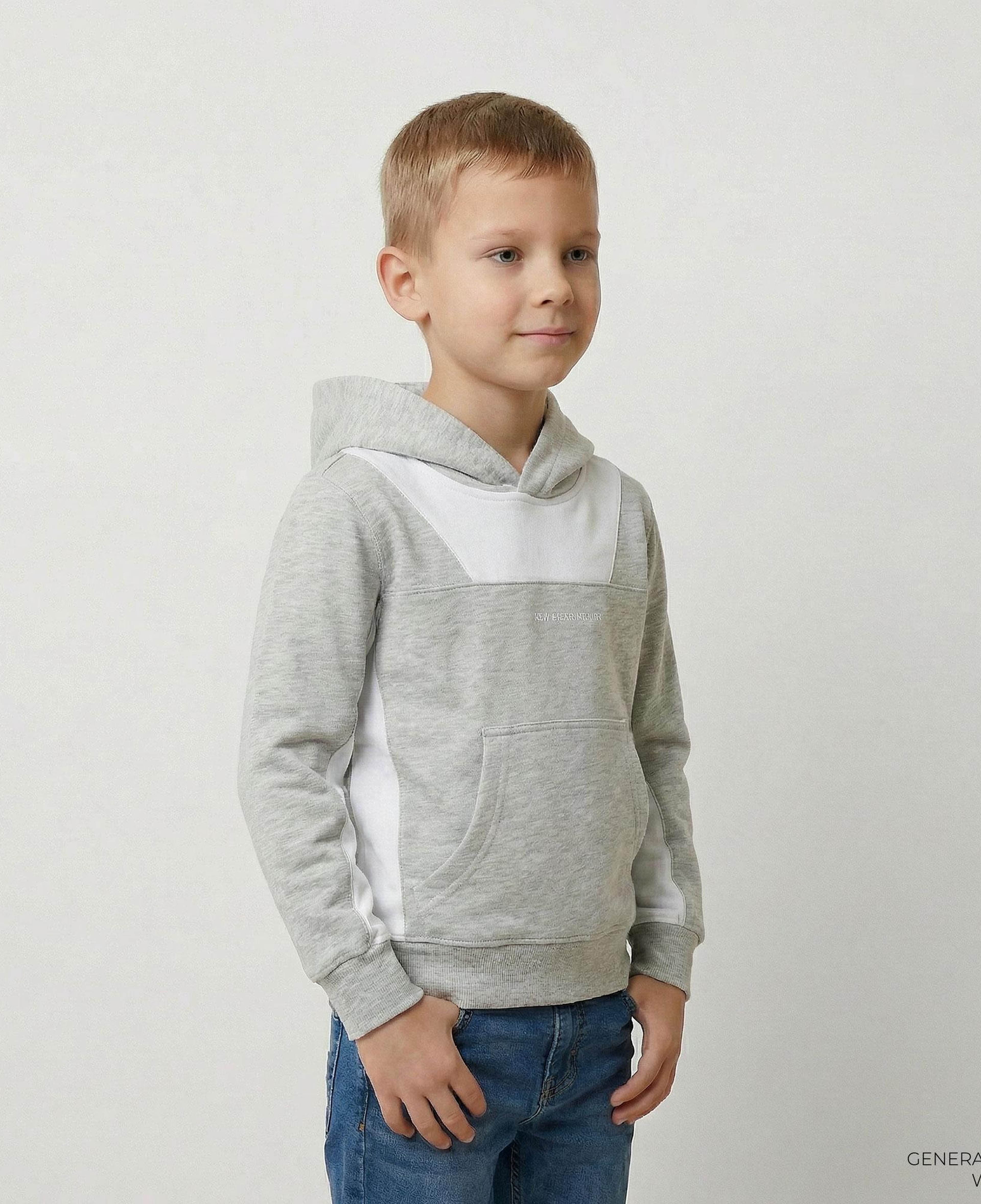 Les Benjamins 403 Çocuk Gri Hoodie
