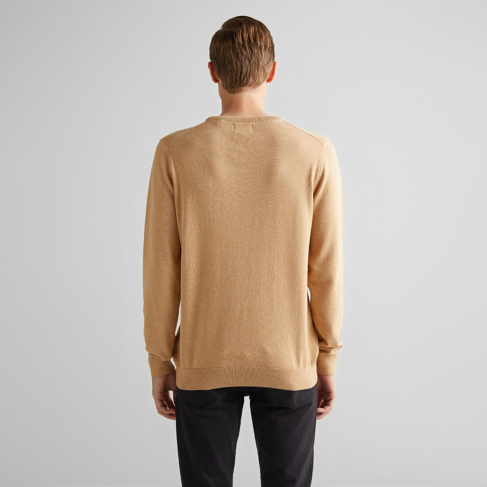 GANT Erkek Kahverengi Regular Fit Bisiklet Yaka Kazak