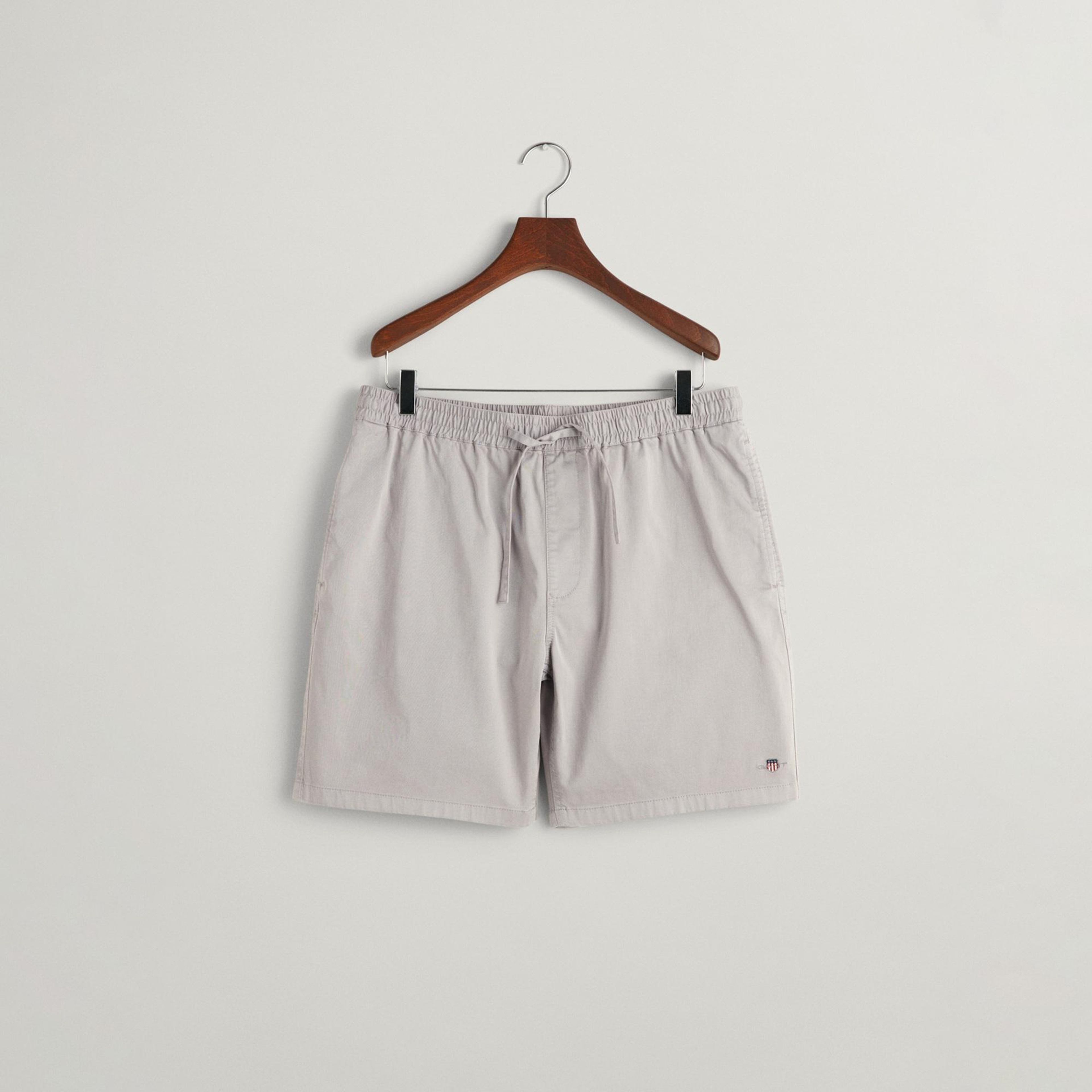 GANT Erkek Gri Regular Fit Logolu Şort