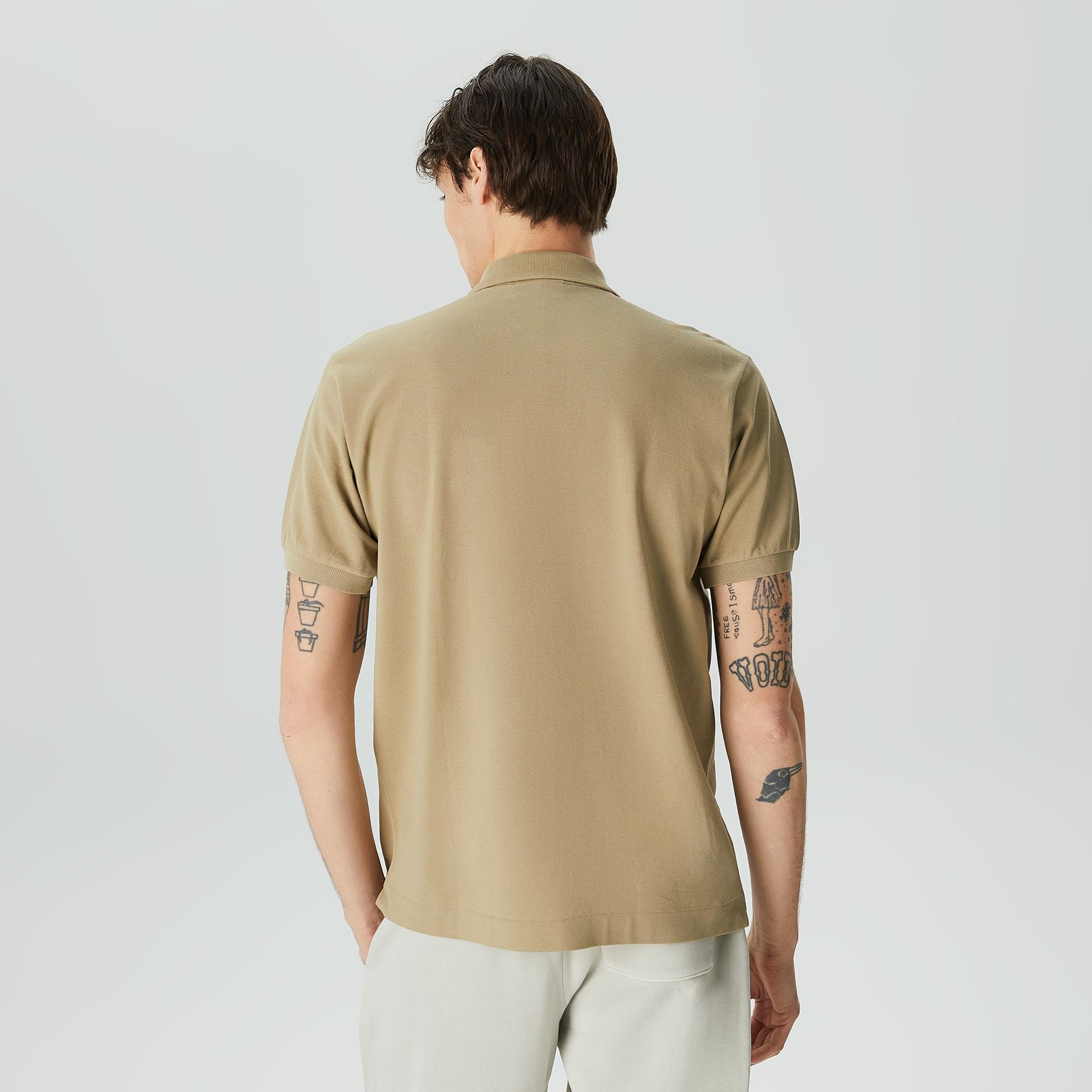 L.12.12 Erkek Classic Fit Bej Polo