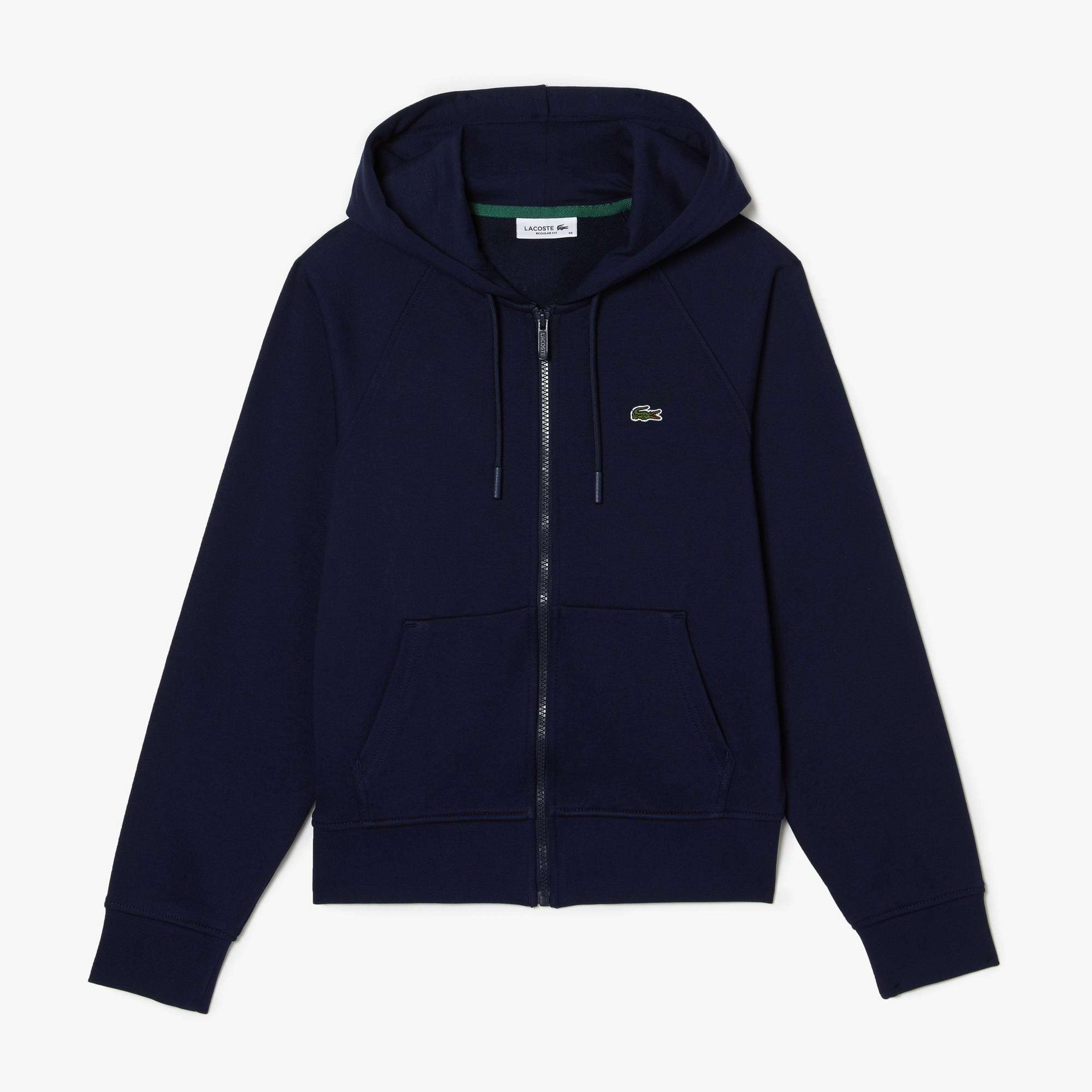 Kadın Regular Fit Kapüşonlu Lacivert Sweatshirt