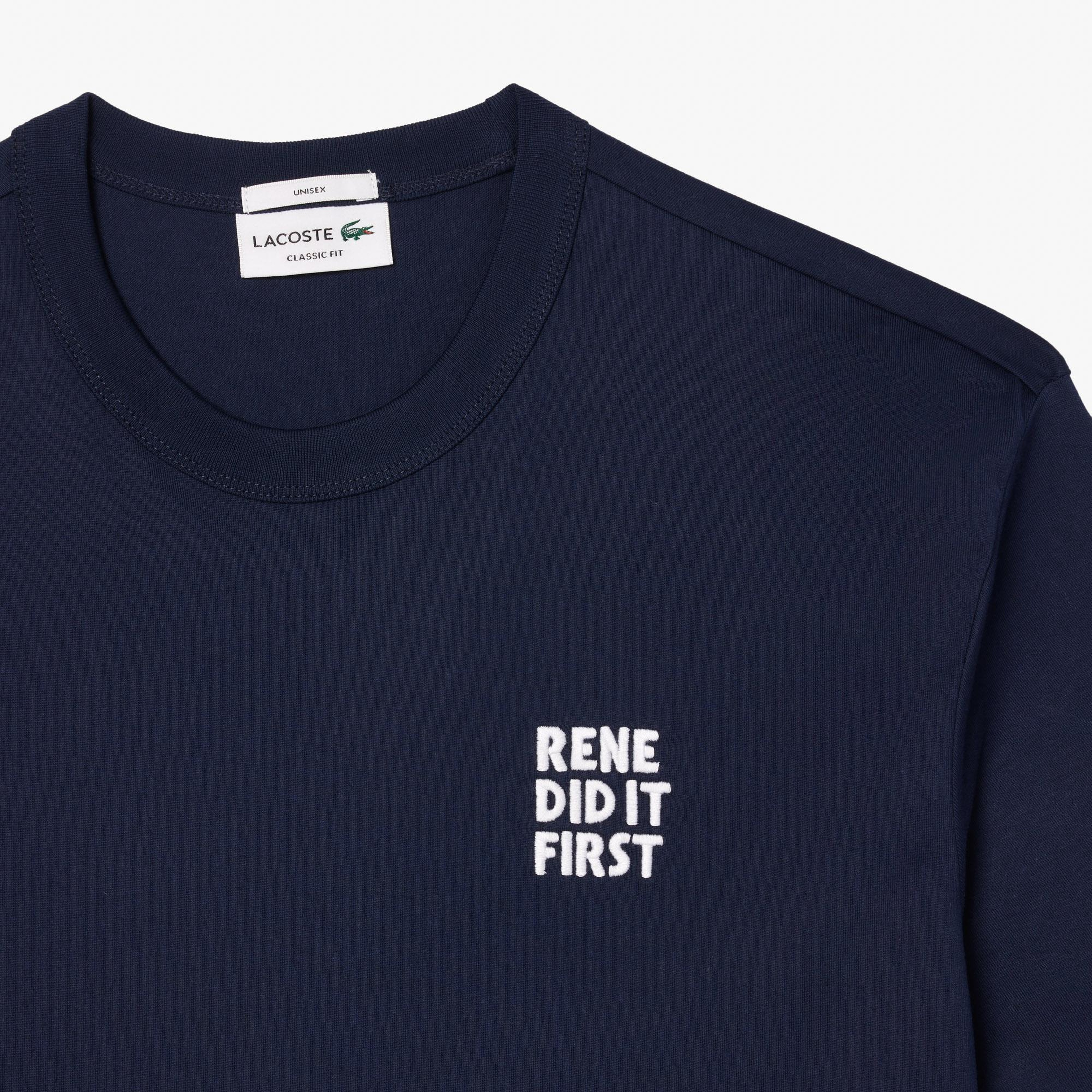 Lacoste Classic Unisex Classic Fit Lacivert T-Shirt