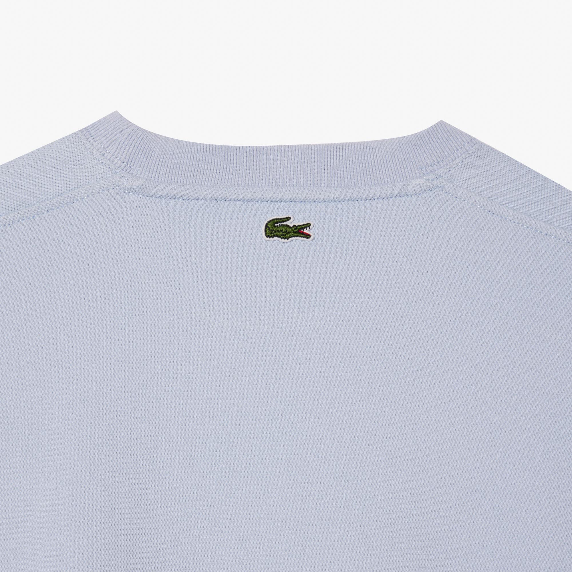Kadın Bisiklet Yaka Mavi Sweatshirt