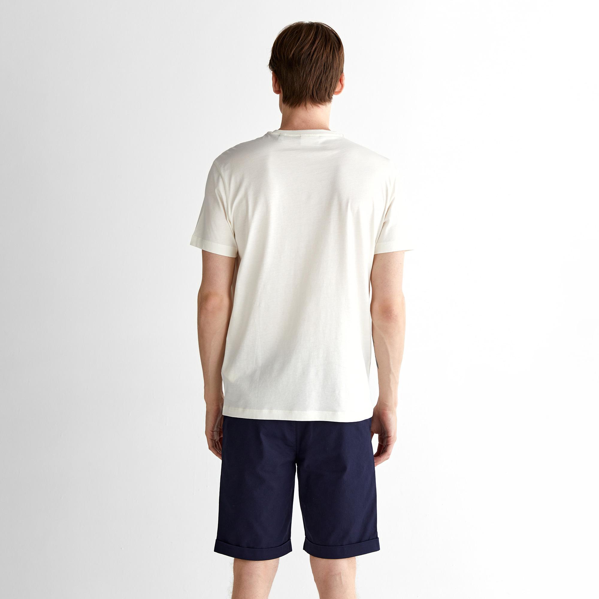 GANT Erkek Krem Regular Fit Bisiklet Yaka T-Shirt