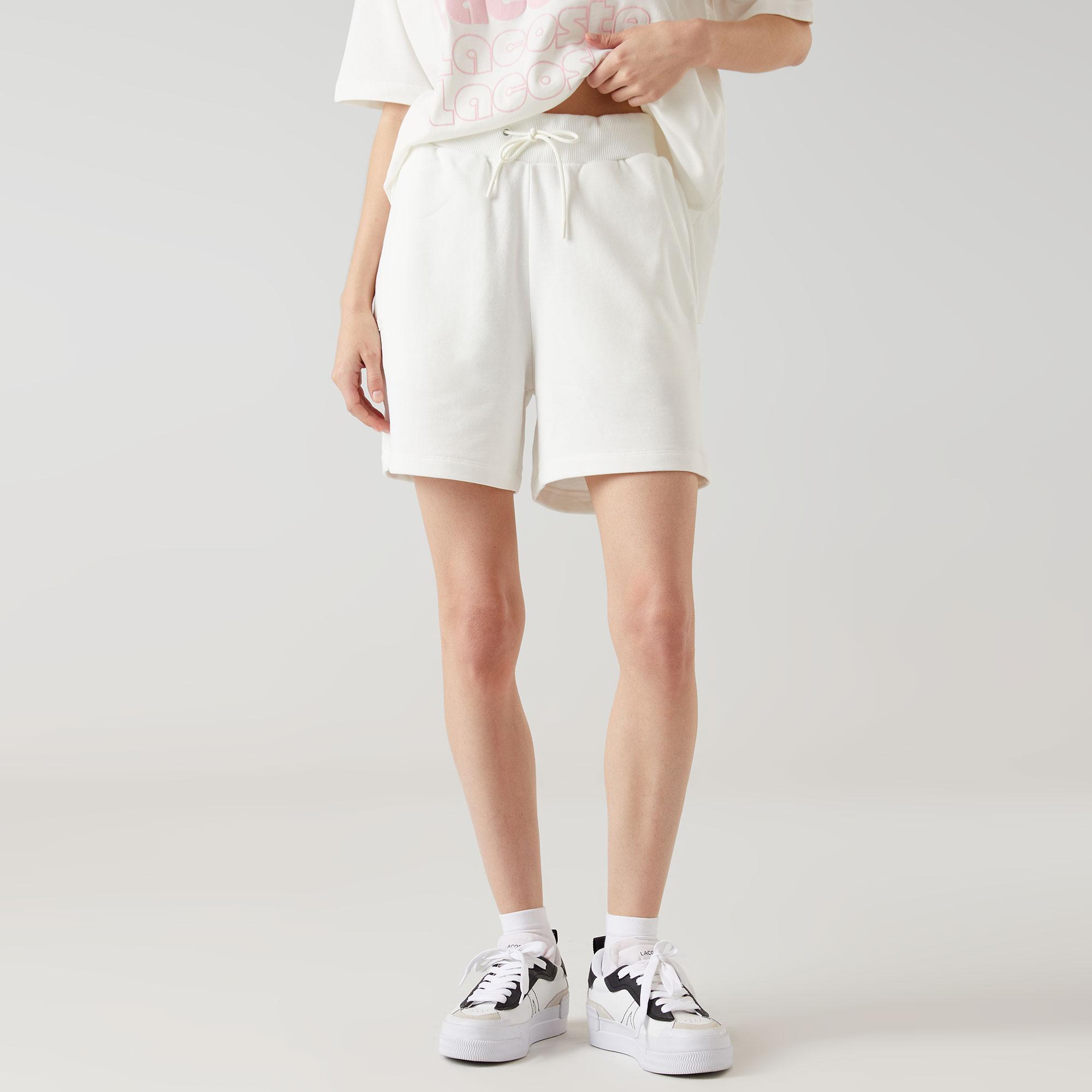 Lacoste Loose Fit Kadın Beyaz Şort