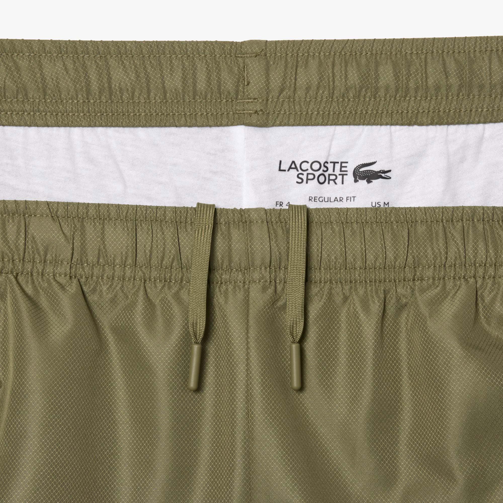 Lacoste Erkek Regular Fit Fermuarlı Yaka Baskılı Haki Eşofman Takımı
