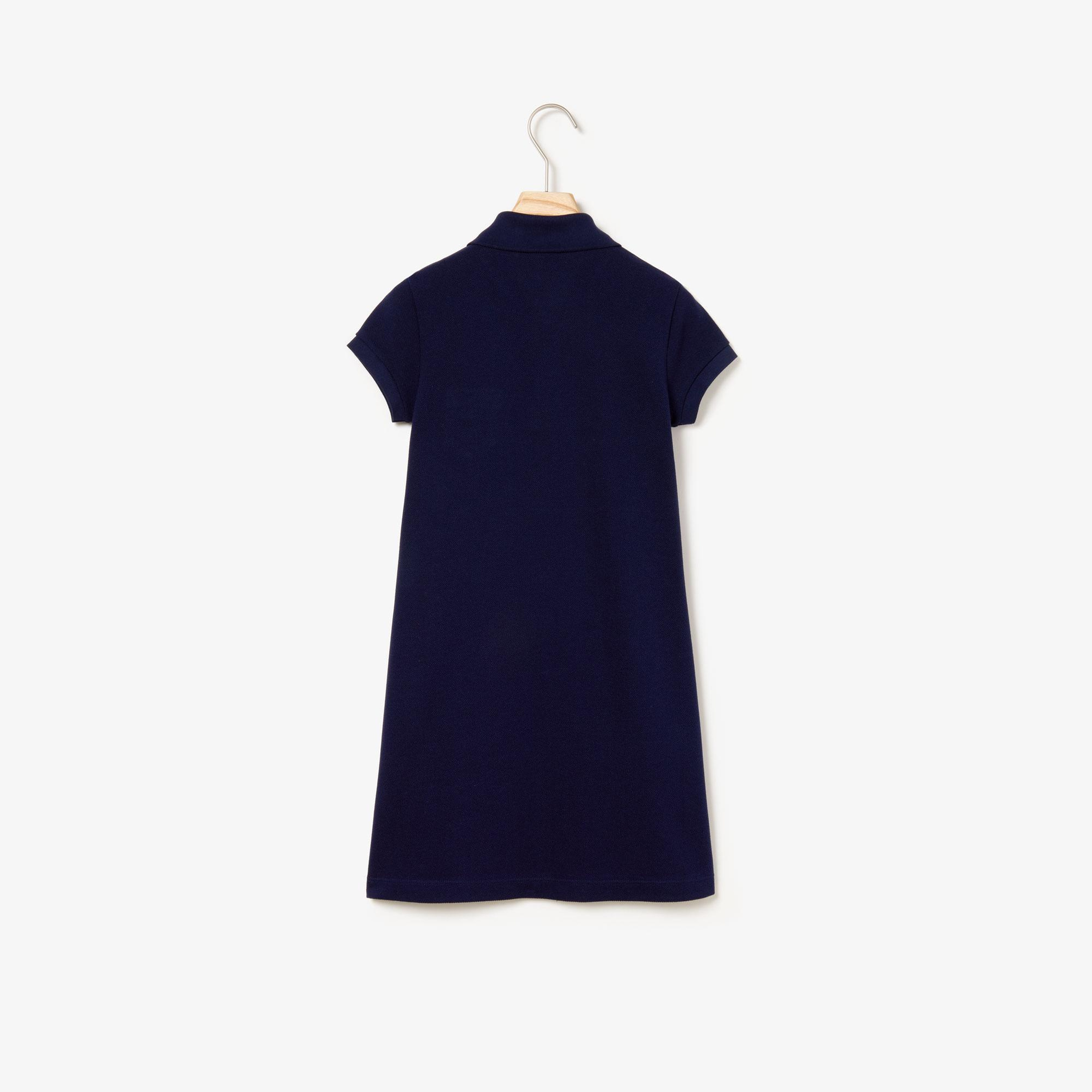 Lacoste Kız Çocuk Kısa Kollu Polo Yaka Lacivert Elbise