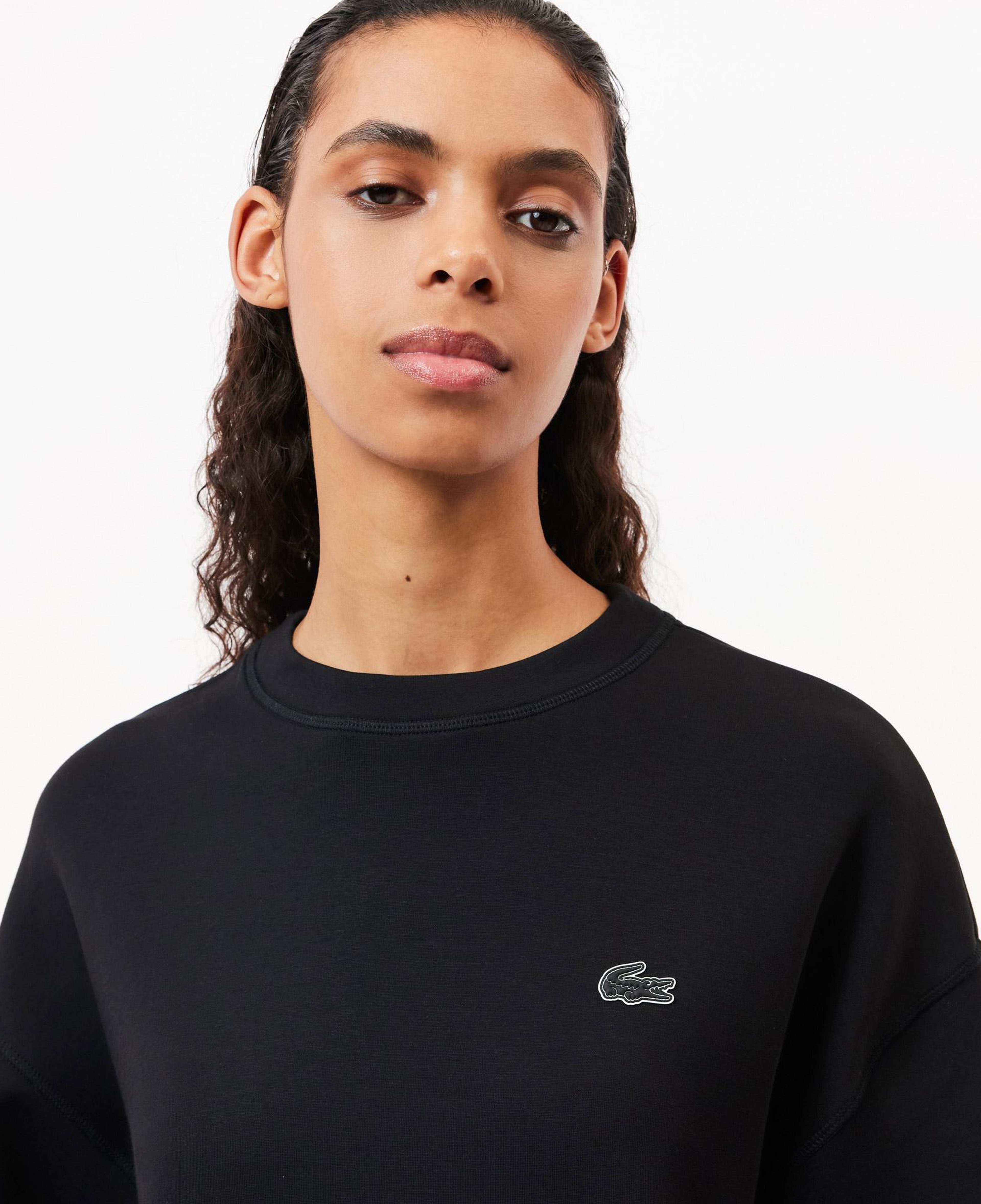 Lacoste Kadın Oversize Fit Fermuarlı Siyah Sweatshirt