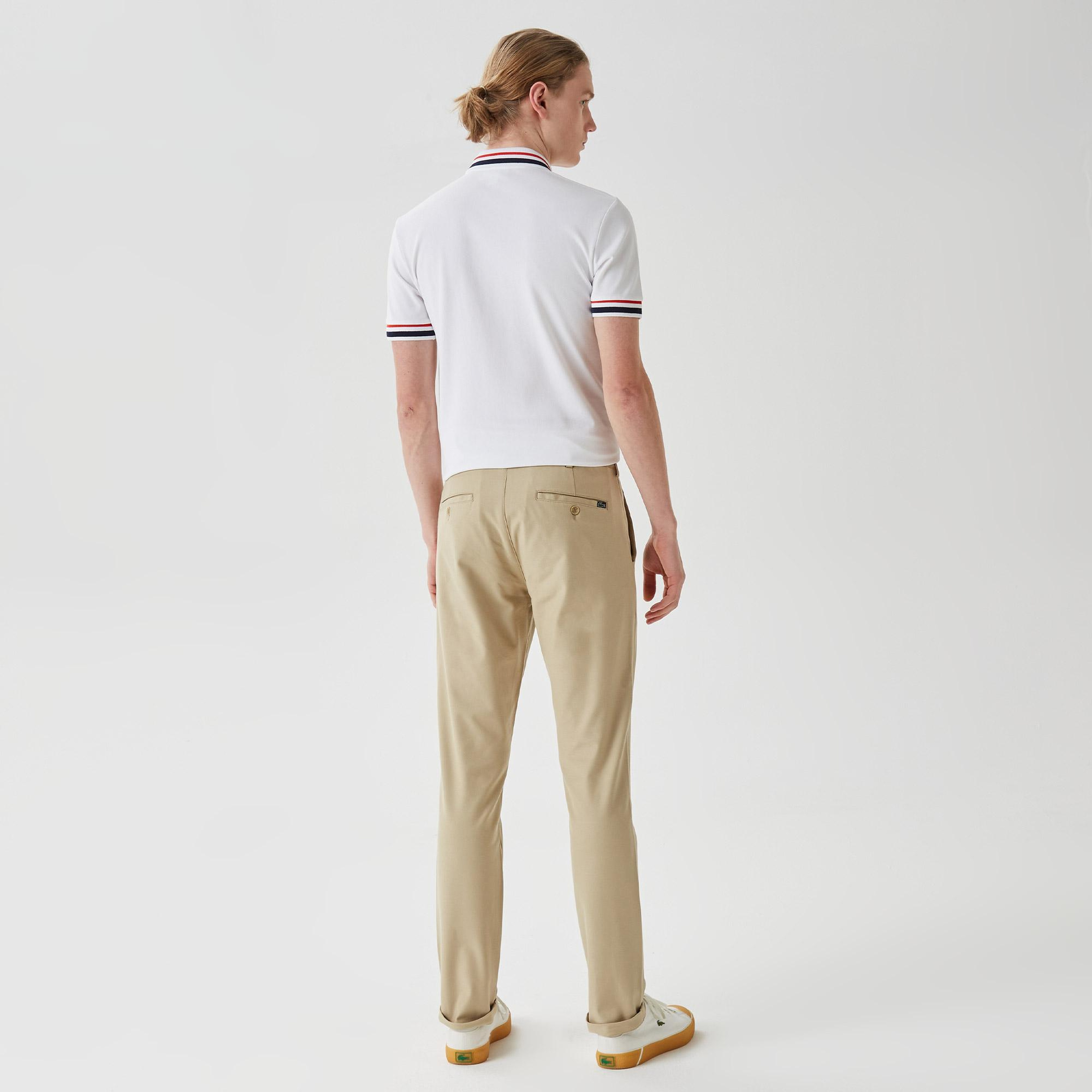 Erkek Slim Fit Chino Bej Pantolon