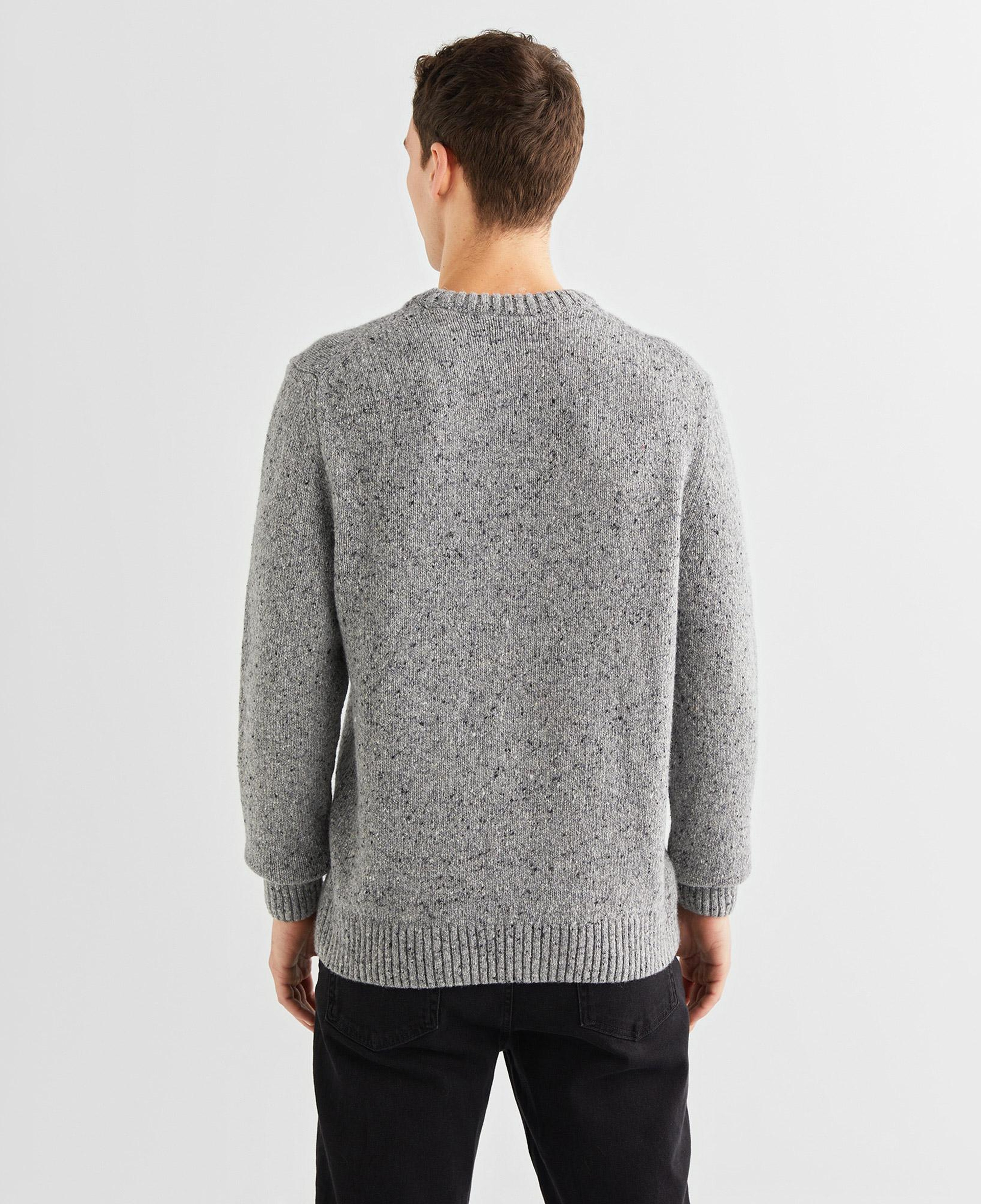 GANT Erkek Gri Regular Fit Bisiklet Yaka Kazak