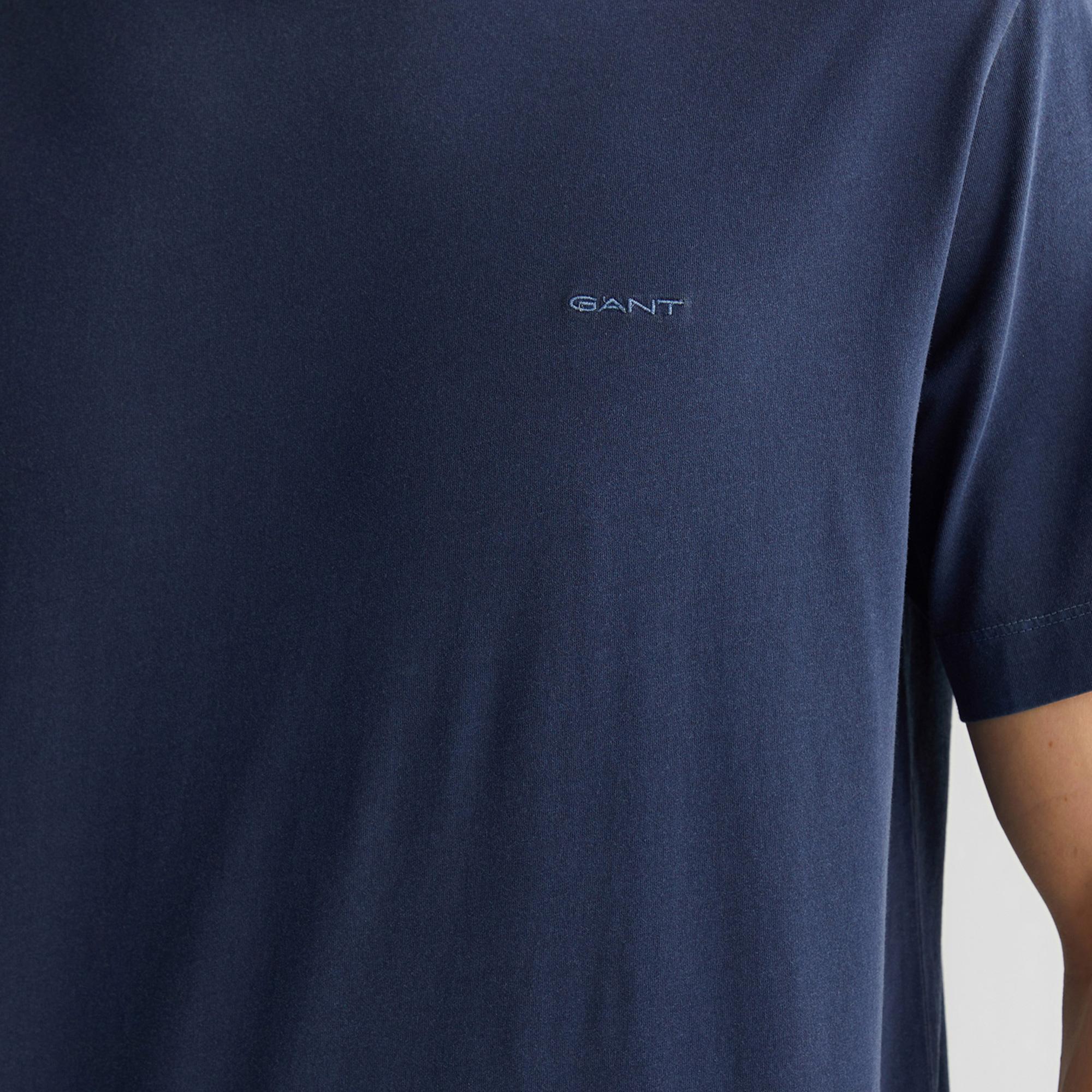 Gant Erkek Lacivert Regular Fit Bisiklet Yaka T-Shirt