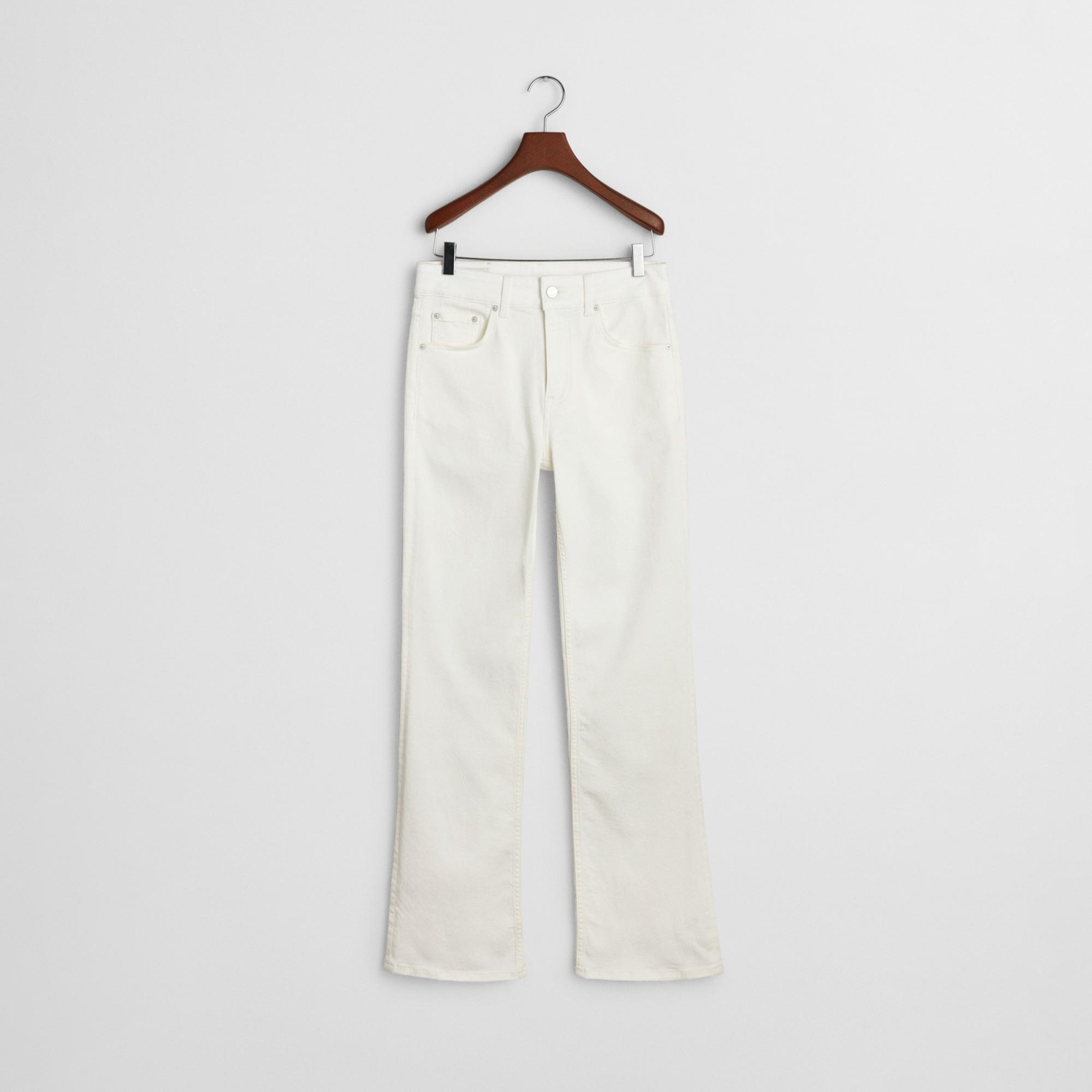 GANT Kadın Krem Slim Fit Pantolon