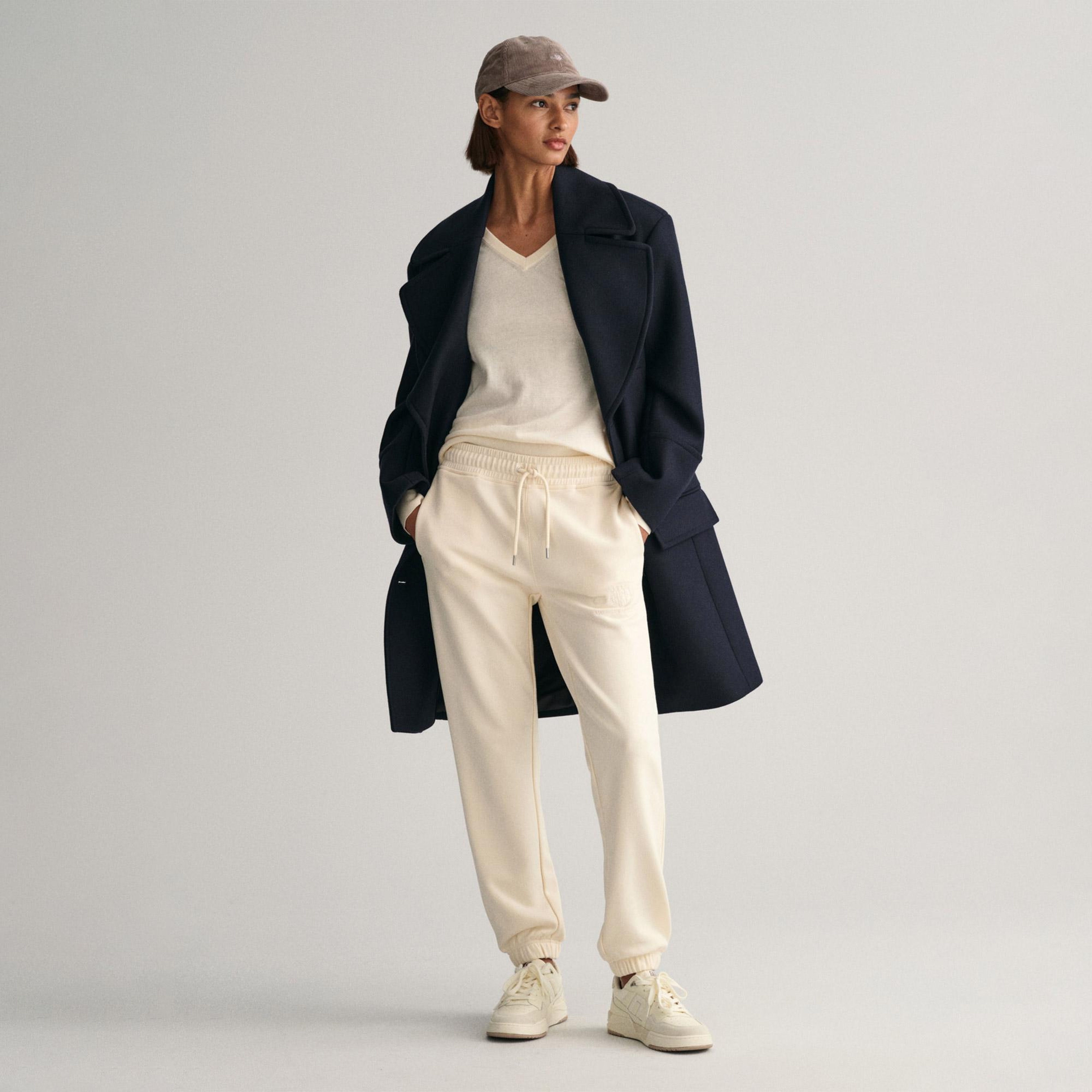 GANT Kadın Beyaz Regular Fit Eşofman Altı