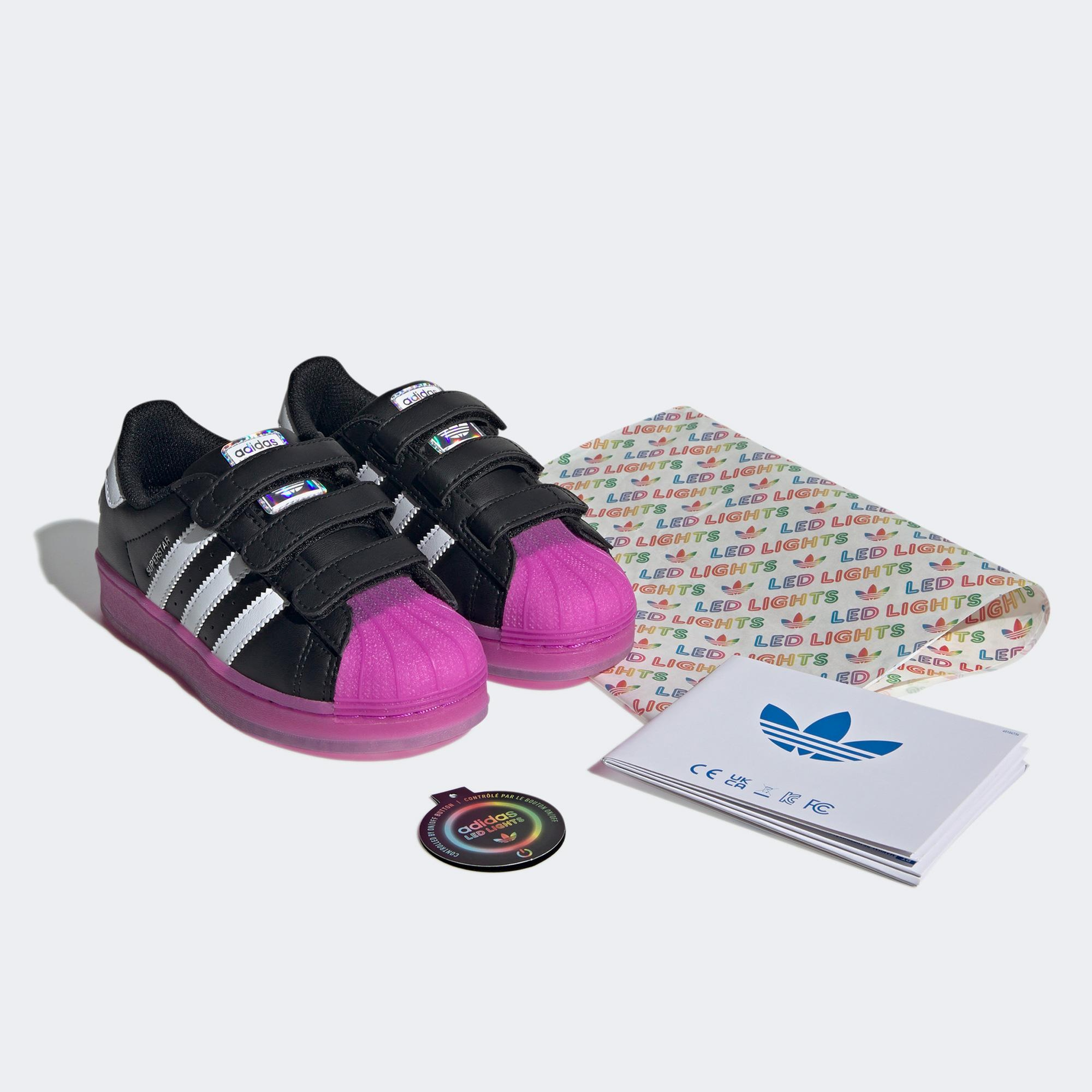 adidas Superstar LED Light Çocuk Işıklı Siyah Ayakkabı
