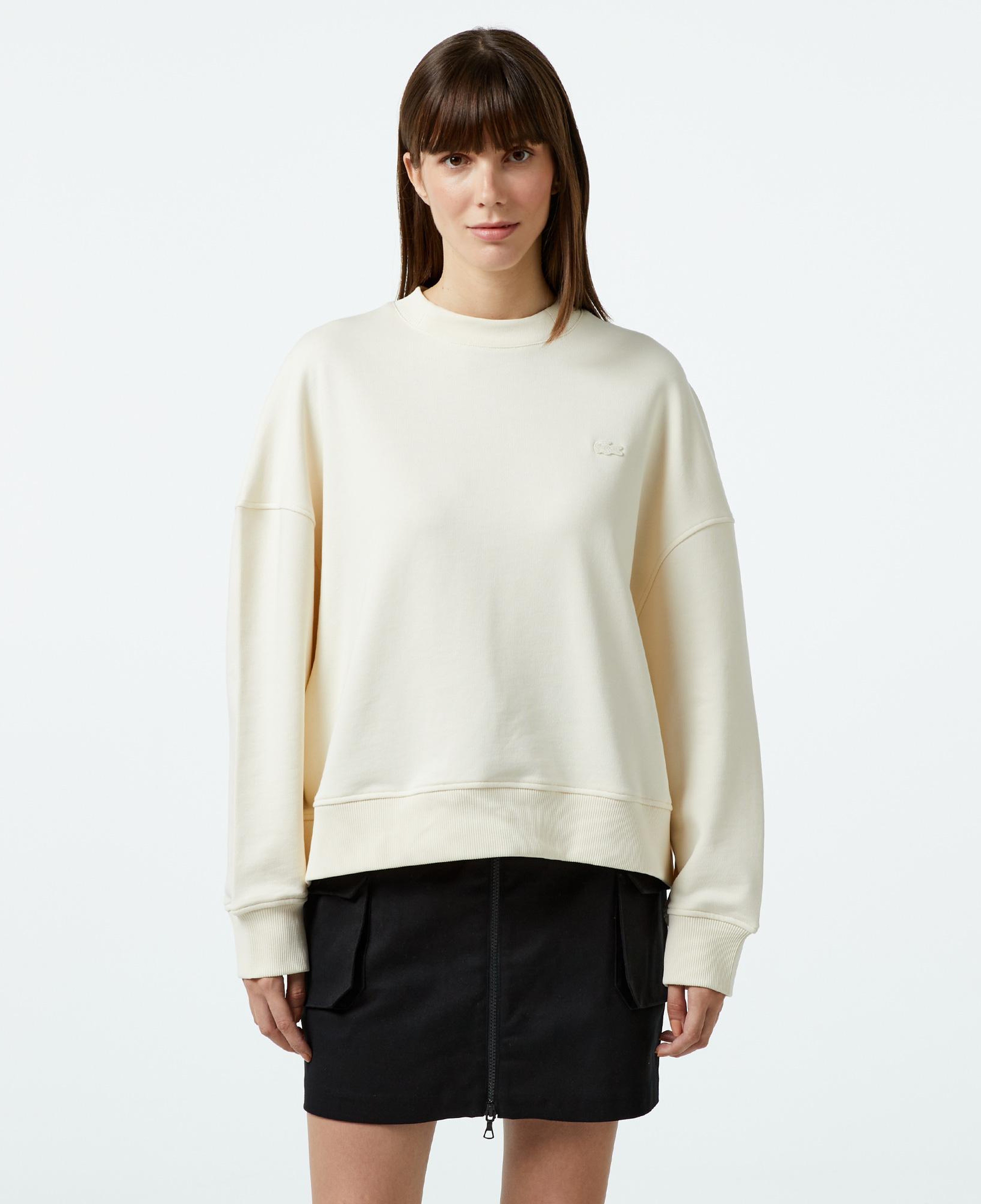 Lacoste Classic Kadın Krem Sweatshirt