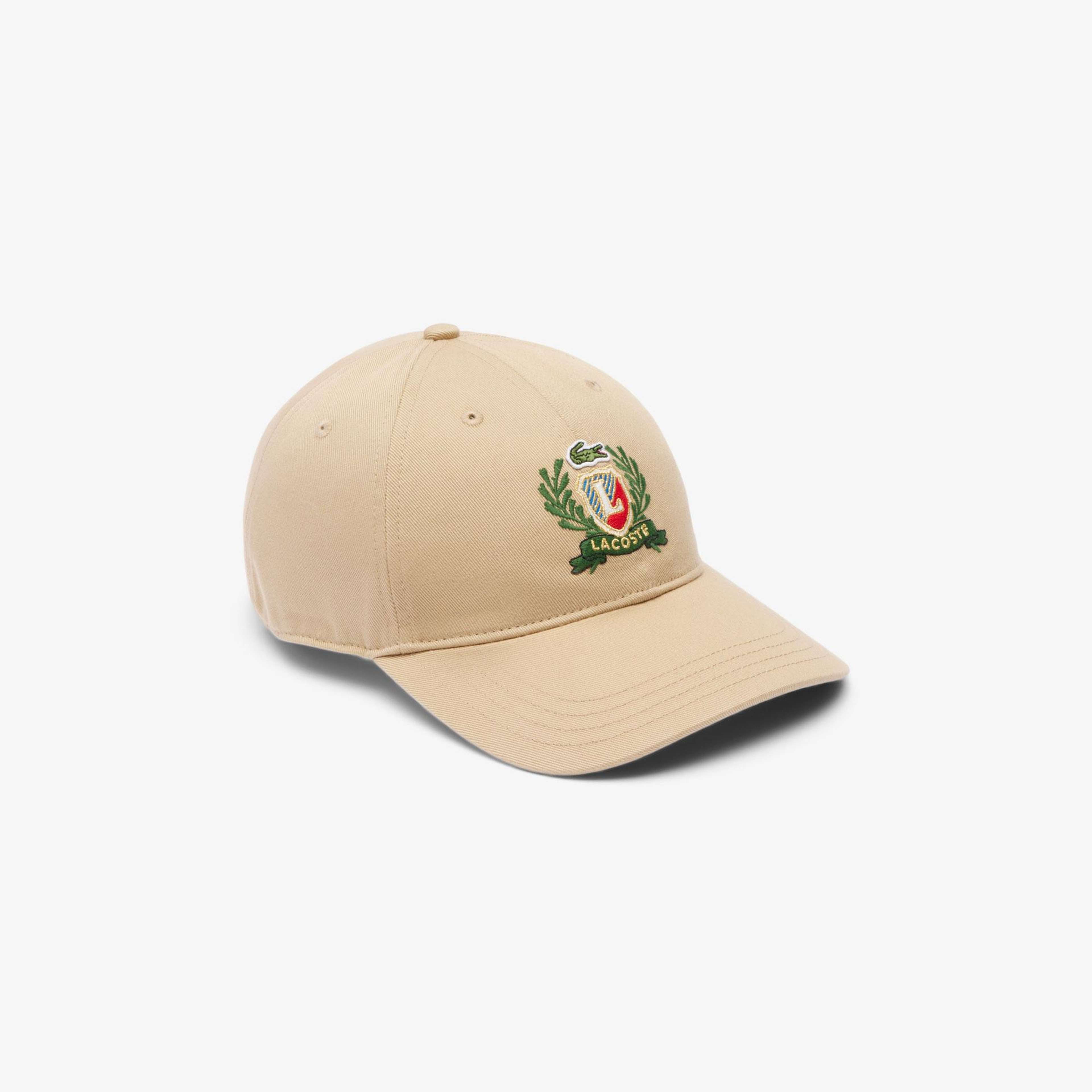 Lacoste Unisex Baskılı Bej Şapka