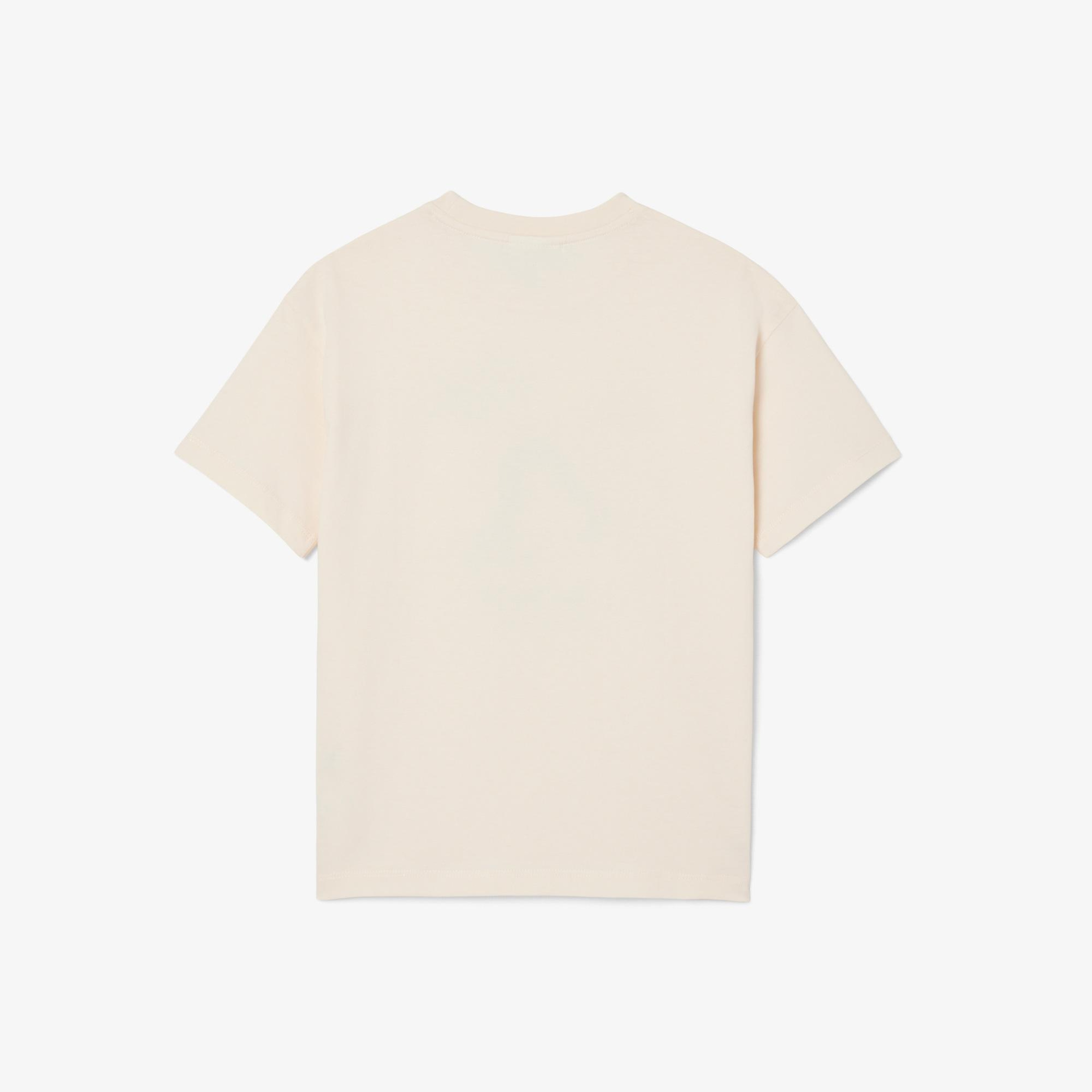 Lacoste Desenli Çocuk Krem T-Shirt