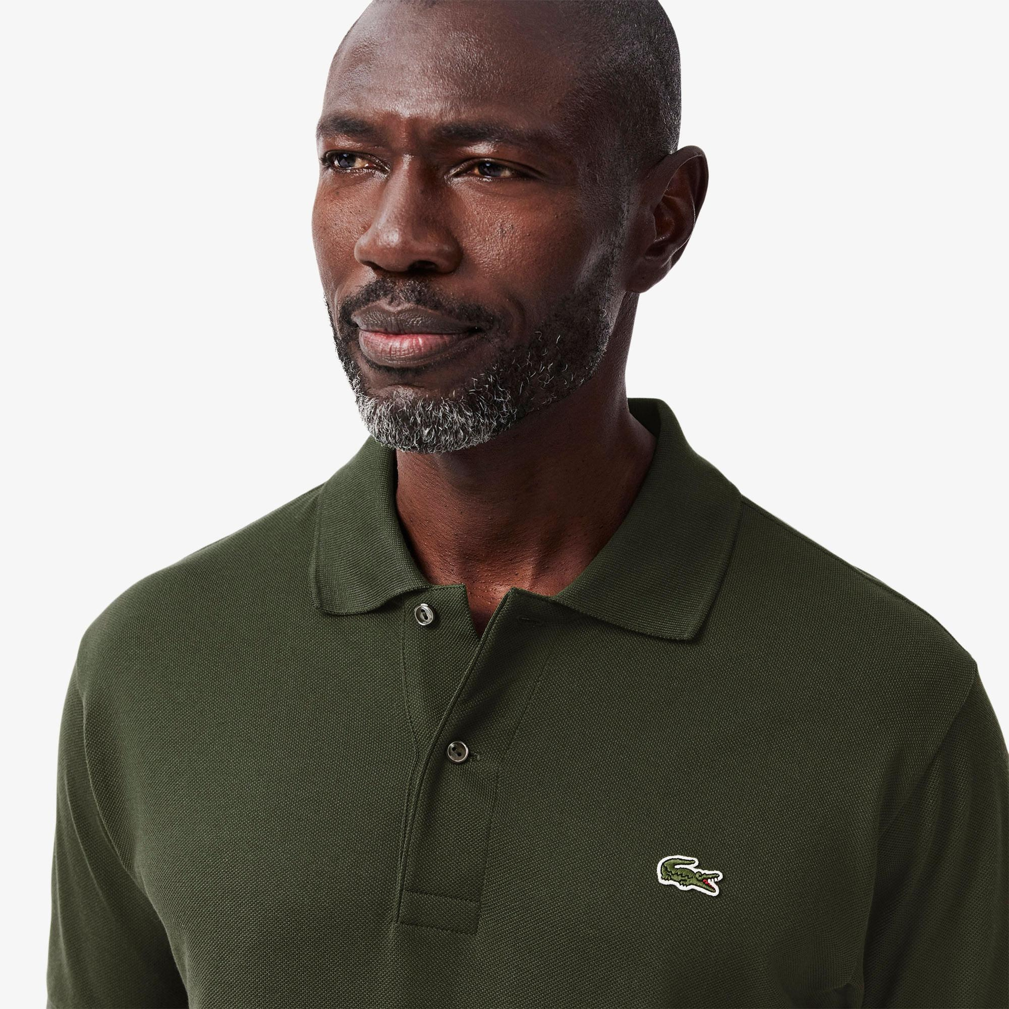 L.12.12 Erkek Classic Fit Koyu Yeşil Polo