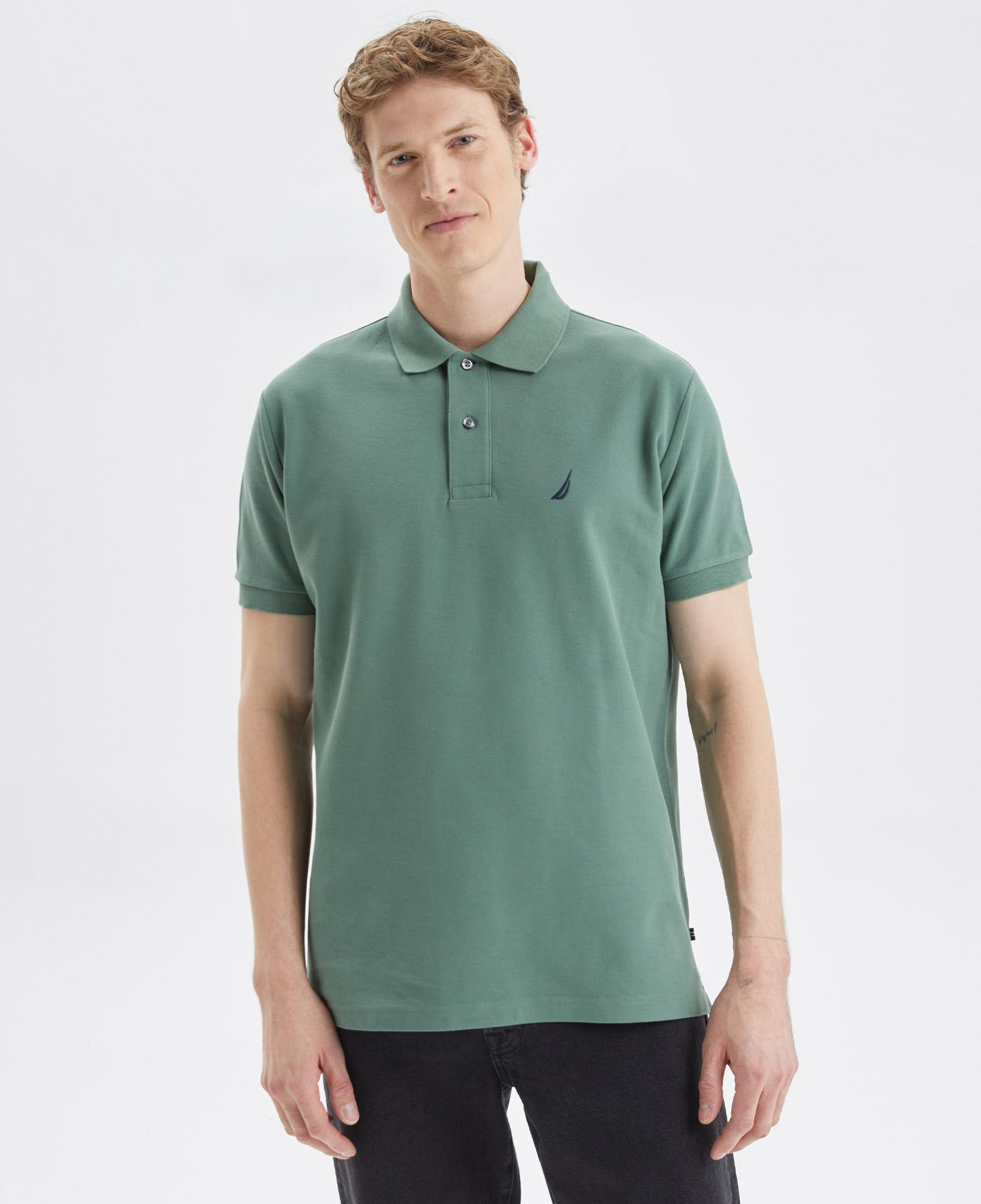 Nautica Erkek Yeşil Classic Fit Kısa Kollu Polo Yaka T-Shirt